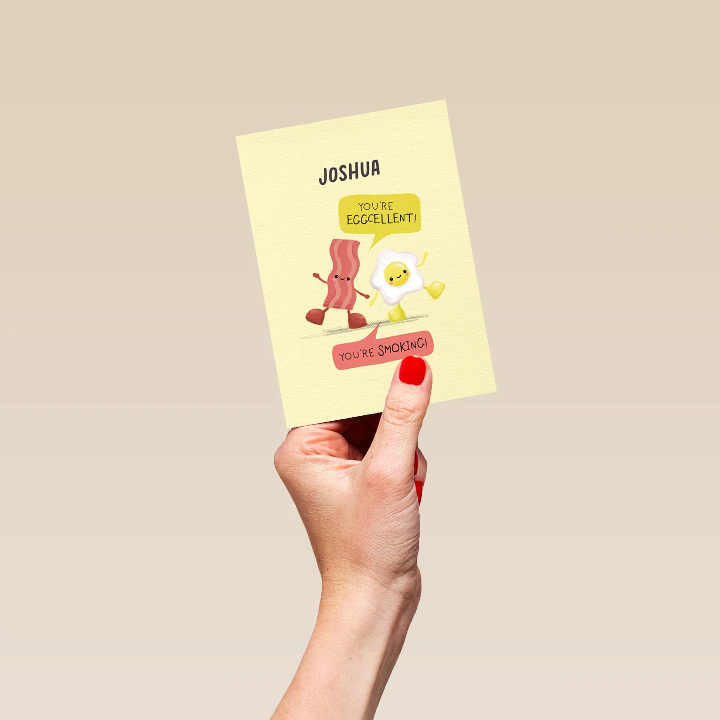 Personalised & Editable Bacon & Egg Birthday Card - Image 4
