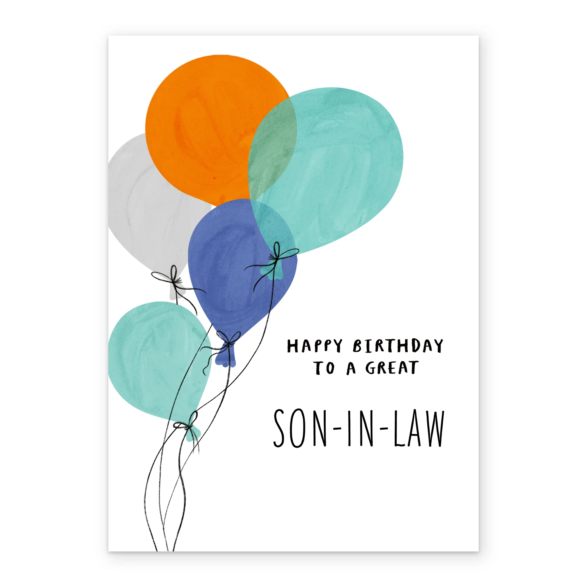 Personalised & Editable Balloons Son-In-Law Birthday Card - Image 2