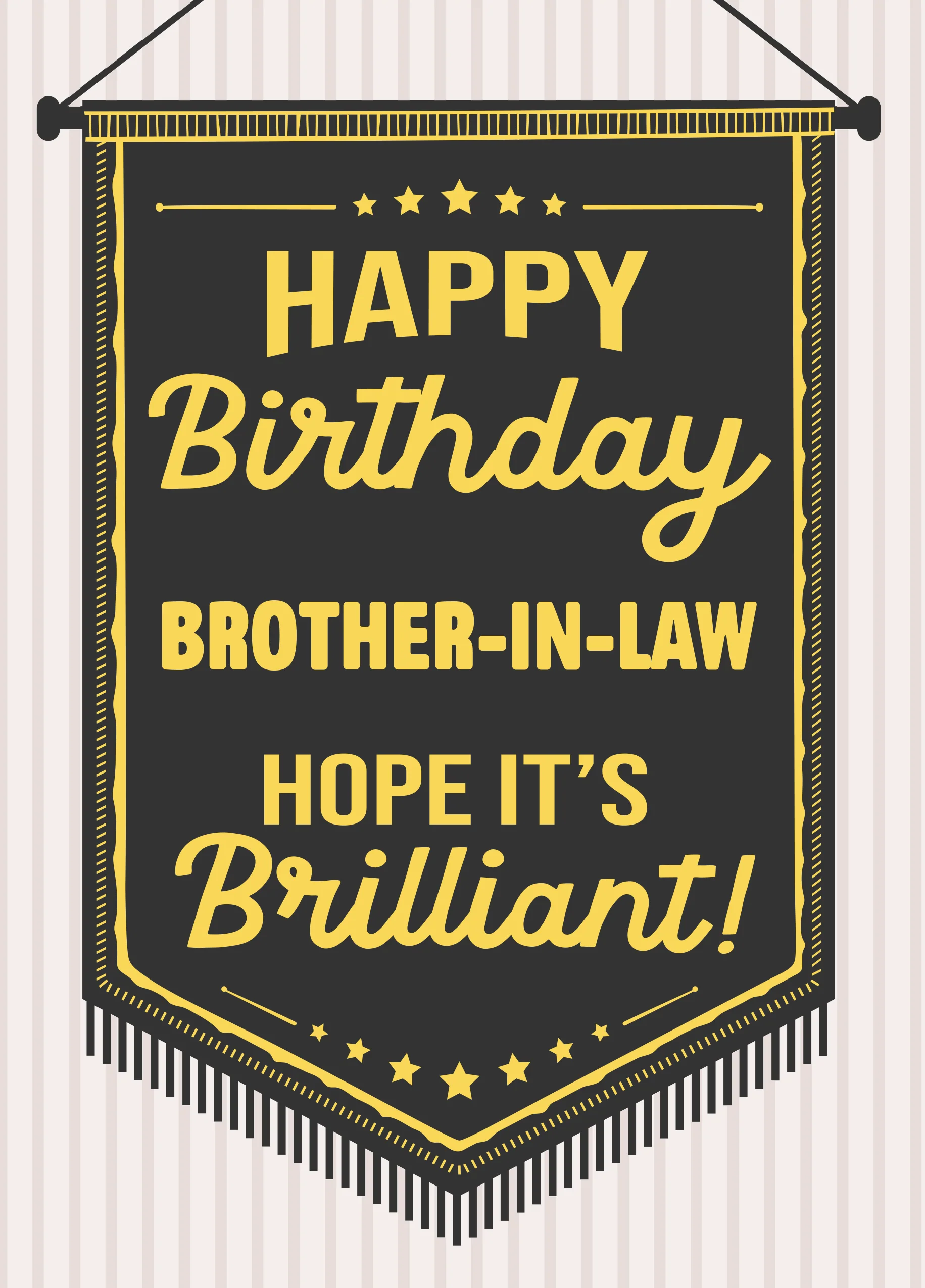 Personalised & Editable Banner Brother-In-Law Birthday Card