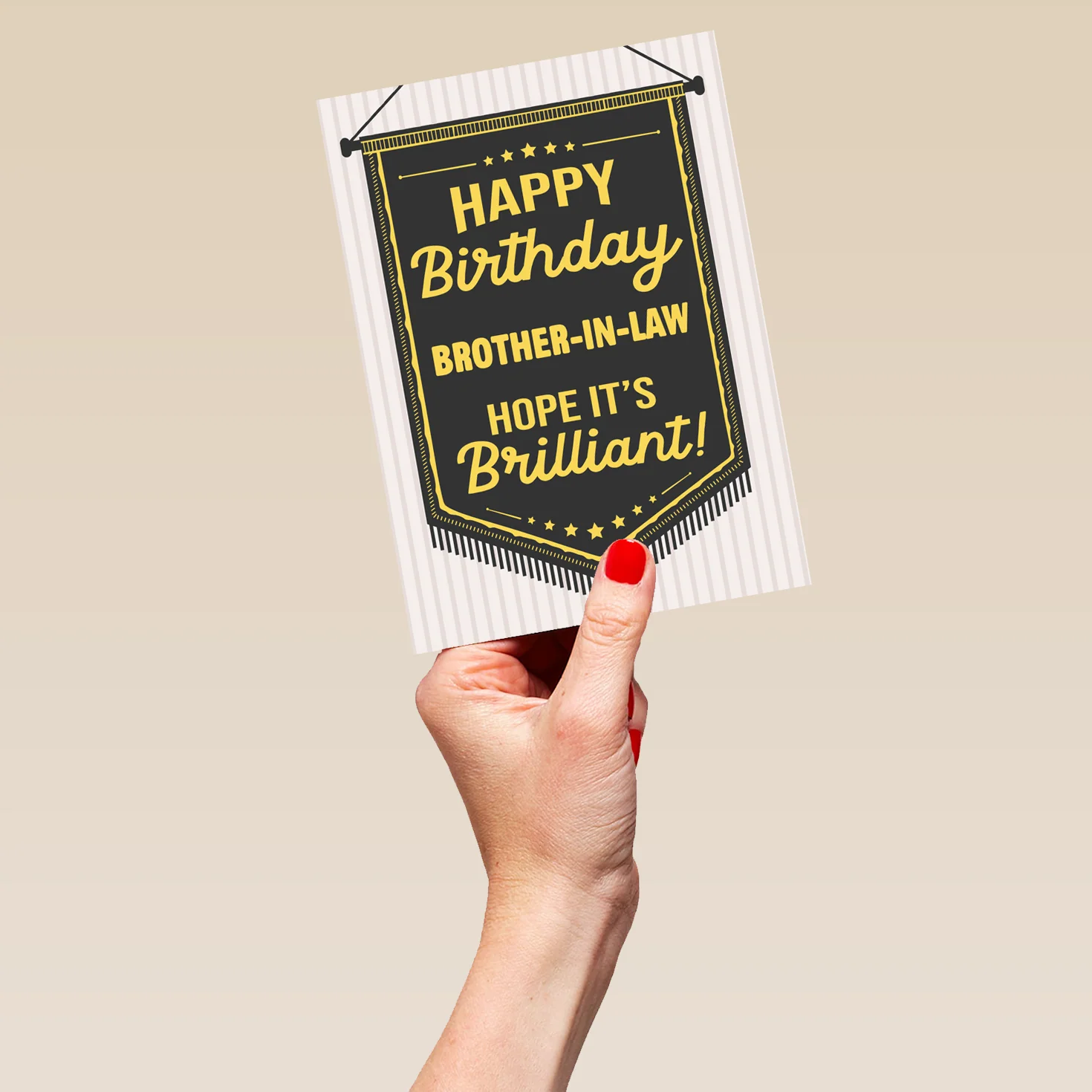 Personalised & Editable Banner Brother-In-Law Birthday Card - Image 5