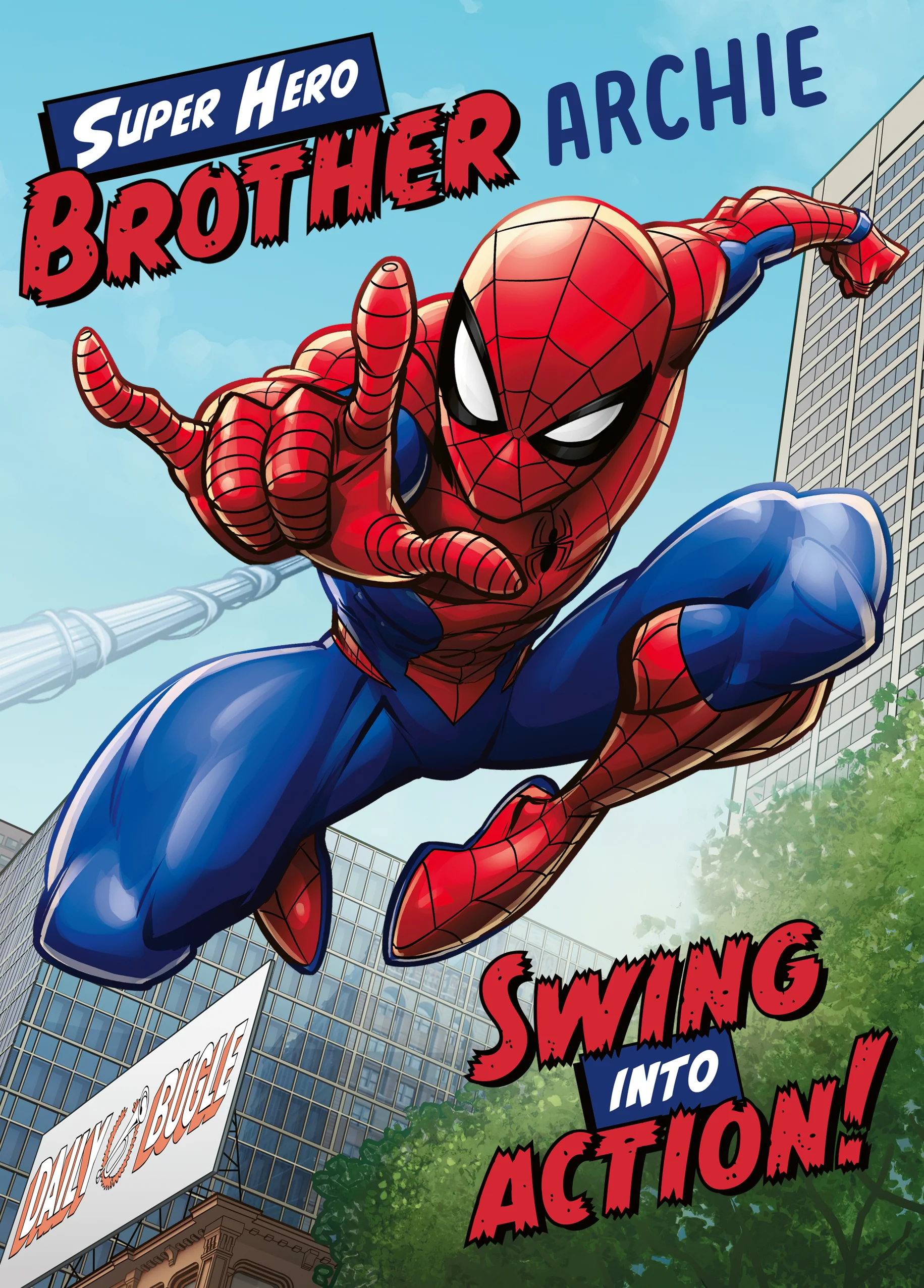 Personalised Editable Birthday Card for Brother - MARVEL Spider-Man Design