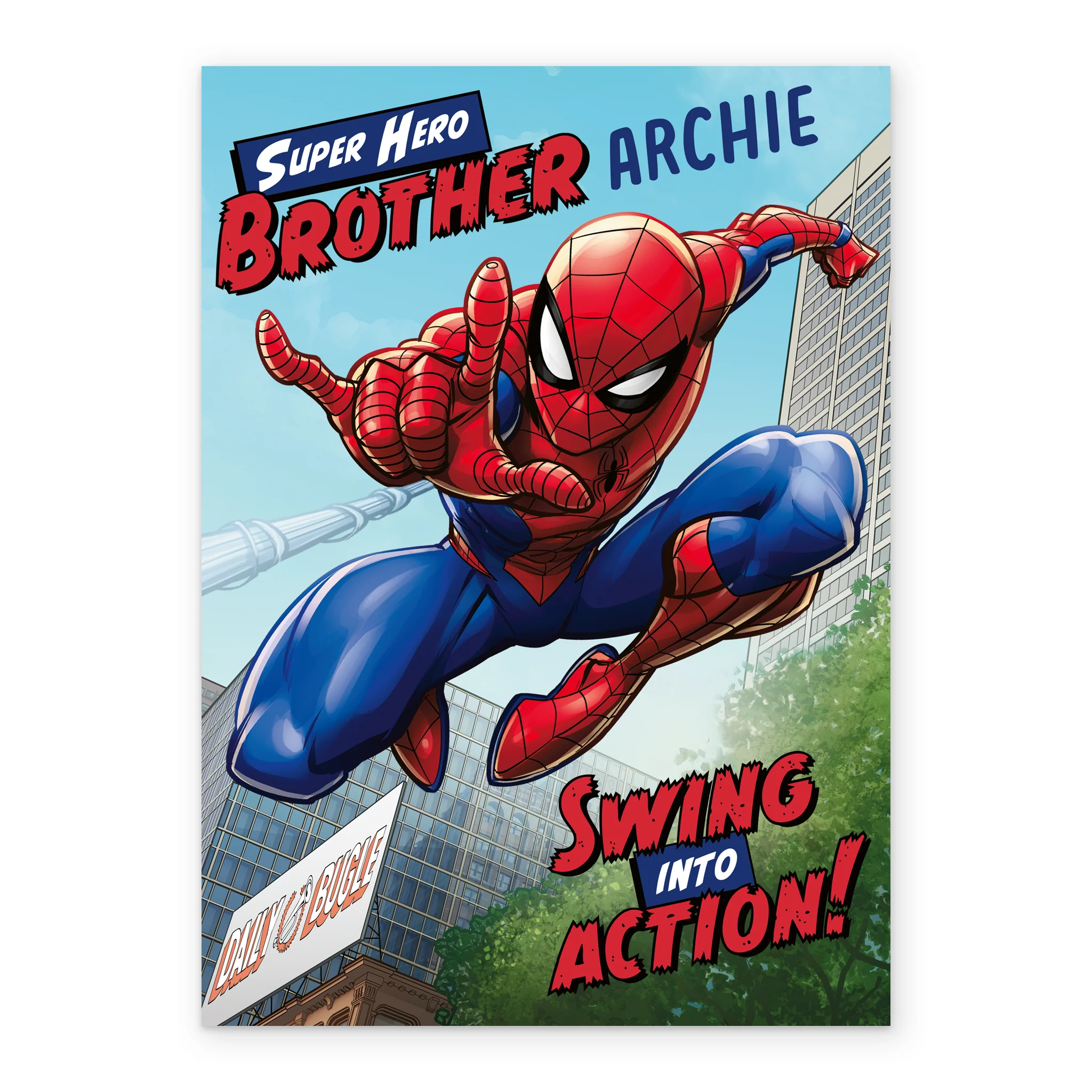 Personalised Editable Birthday Card for Brother - MARVEL Spider-Man Design - Image 2