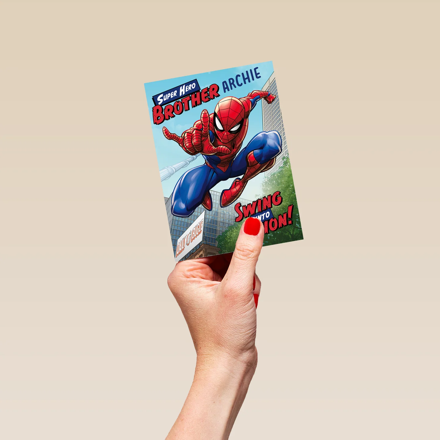 Personalised Editable Birthday Card for Brother - MARVEL Spider-Man Design - Image 4