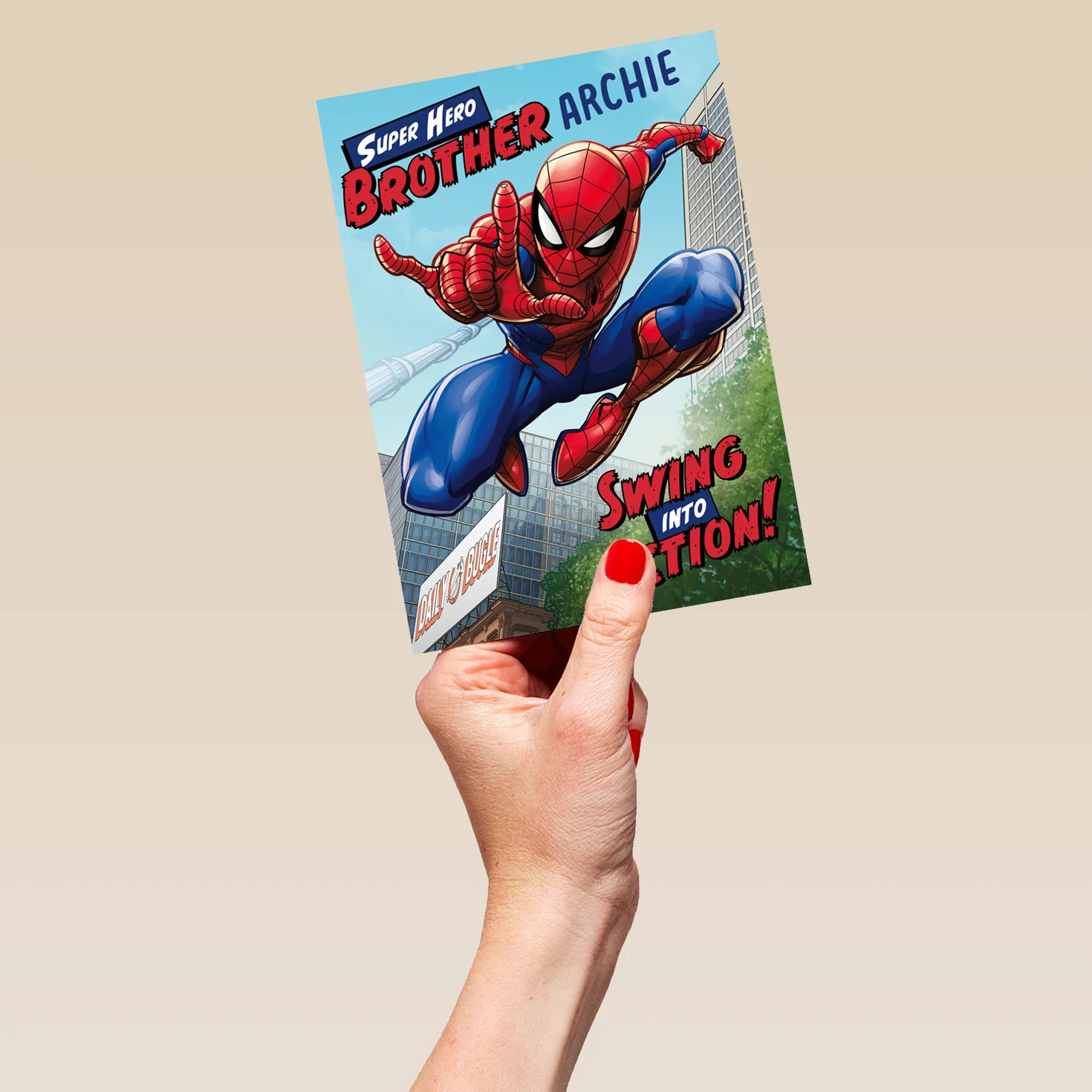 Personalised Editable Birthday Card for Brother - MARVEL Spider-Man Design - Image 5