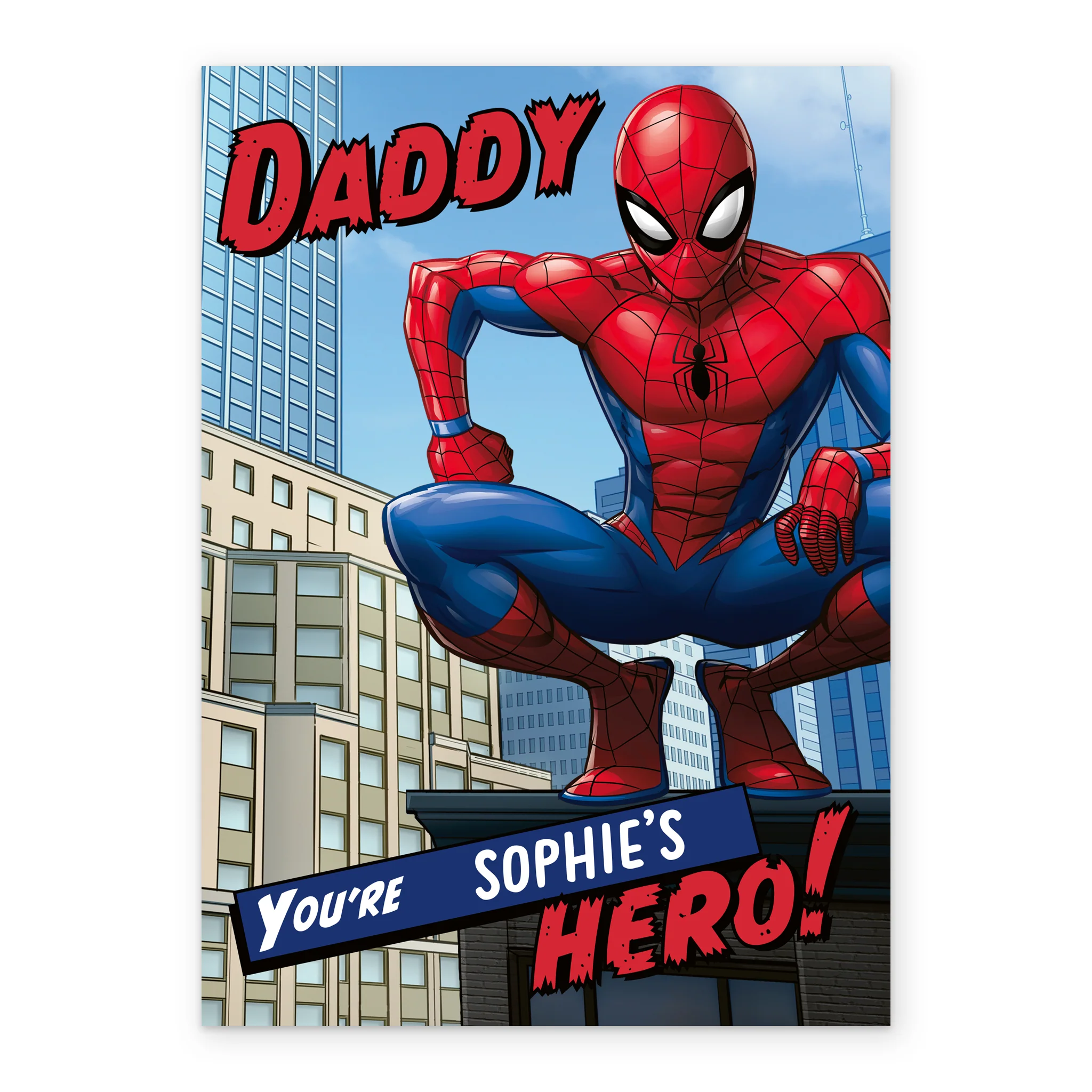 Personalised Editable Birthday Card for Daddy - MARVEL Spider-Man Design - Image 2