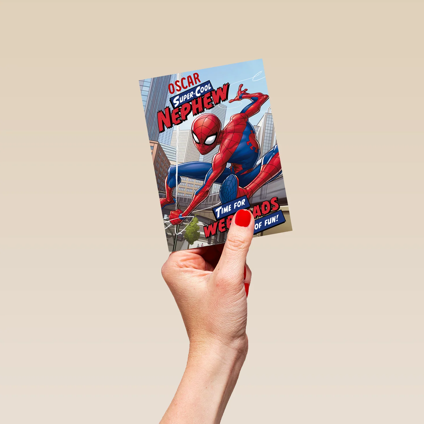 Personalised Editable Birthday Card for Nephew - MARVEL Spider-Man Design - Image 4