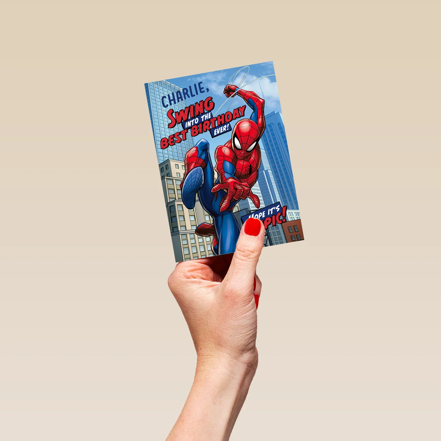 Personalised Editable Birthday Card - MARVEL Spider-Man Design - Image 4