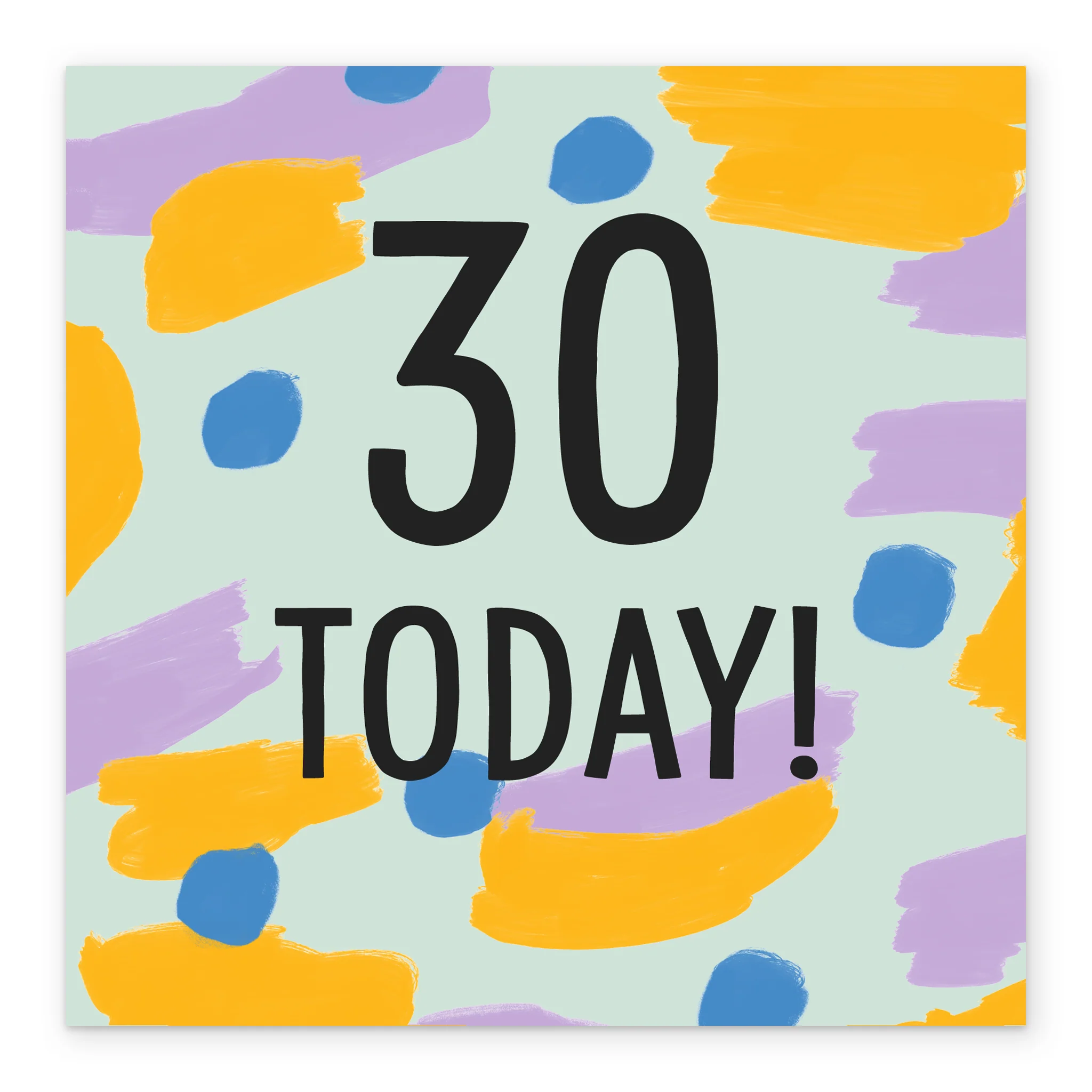 Personalised & Editable Blue 30th Birthday Card - Image 2