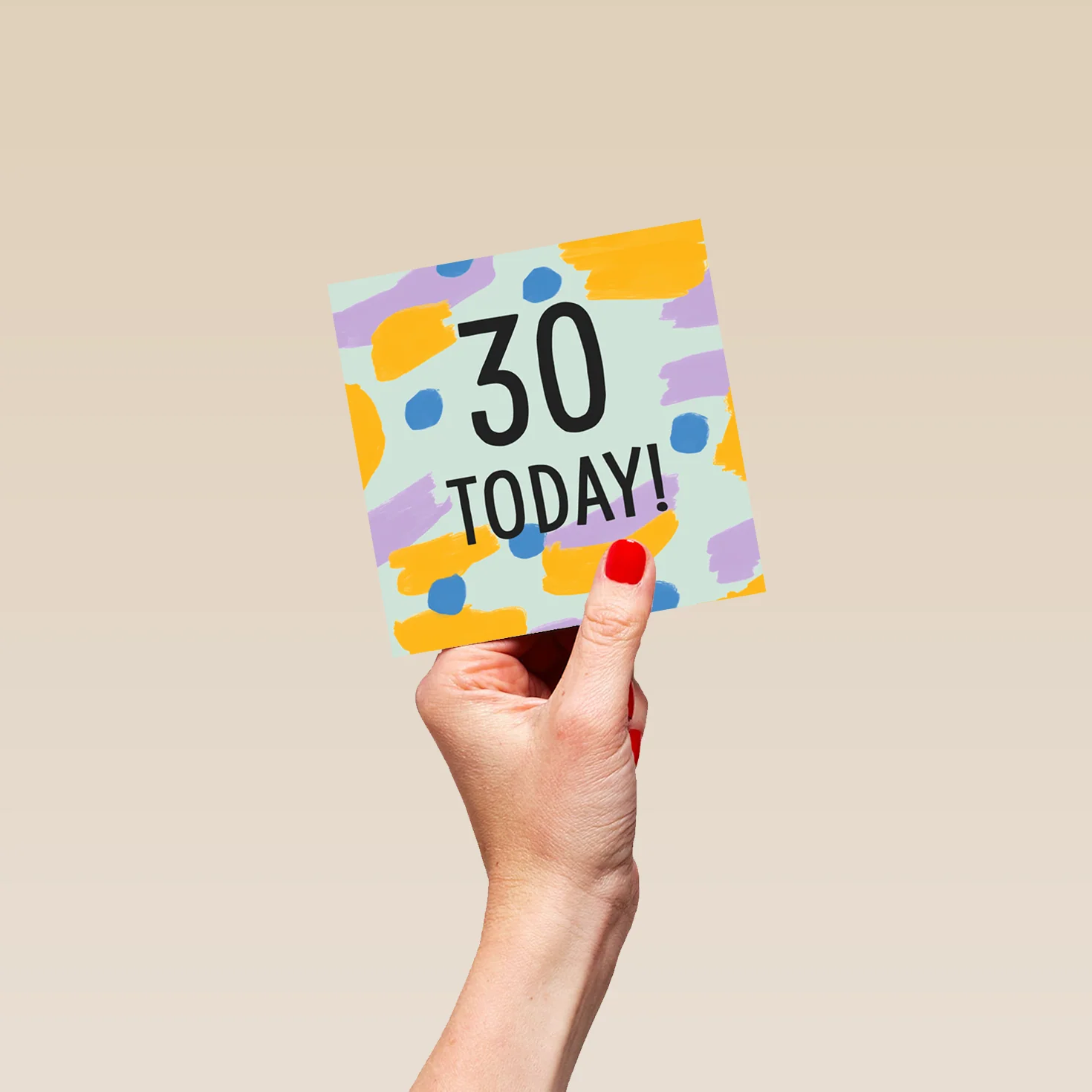 Personalised & Editable Blue 30th Birthday Card - Image 4