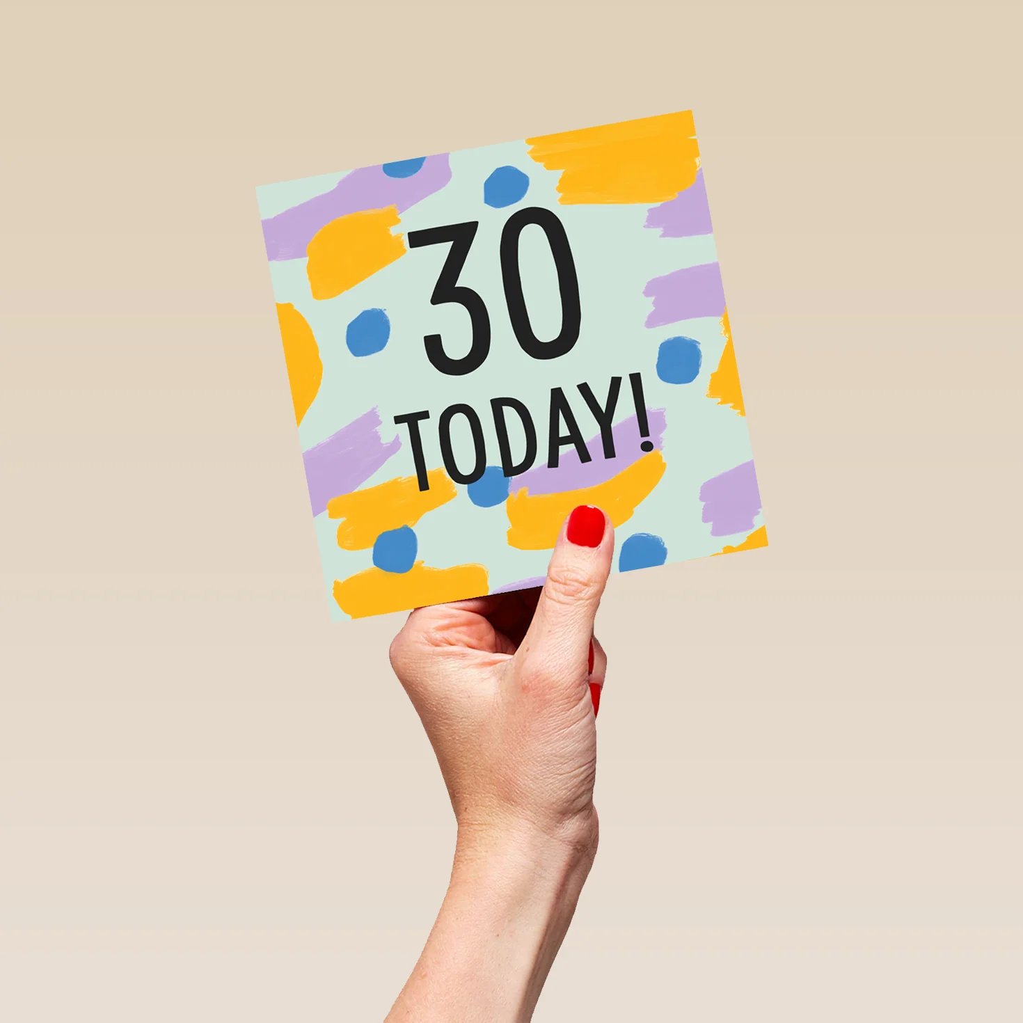 Personalised & Editable Blue 30th Birthday Card - Image 5