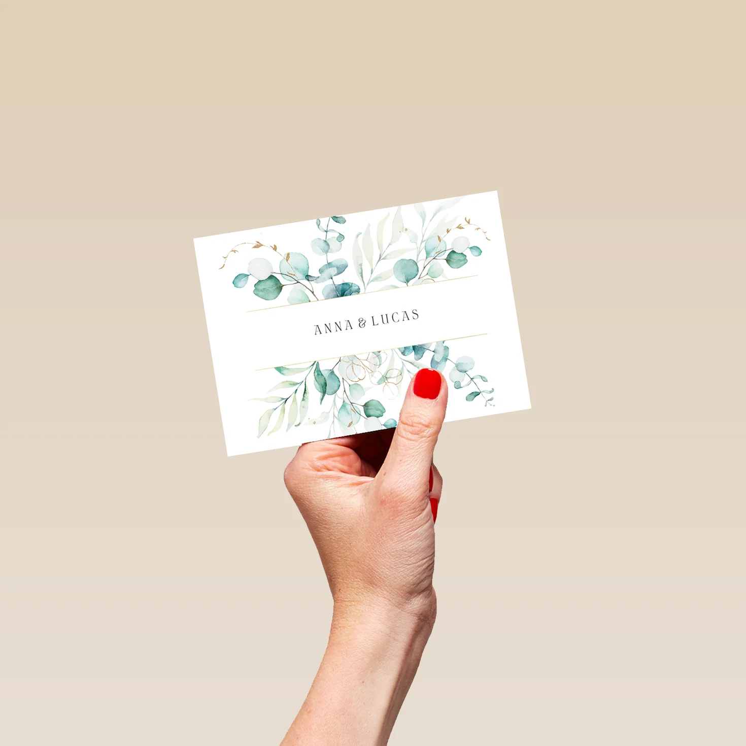 Personalised & Editable Blue Botanical Anniversary Card - Image 4