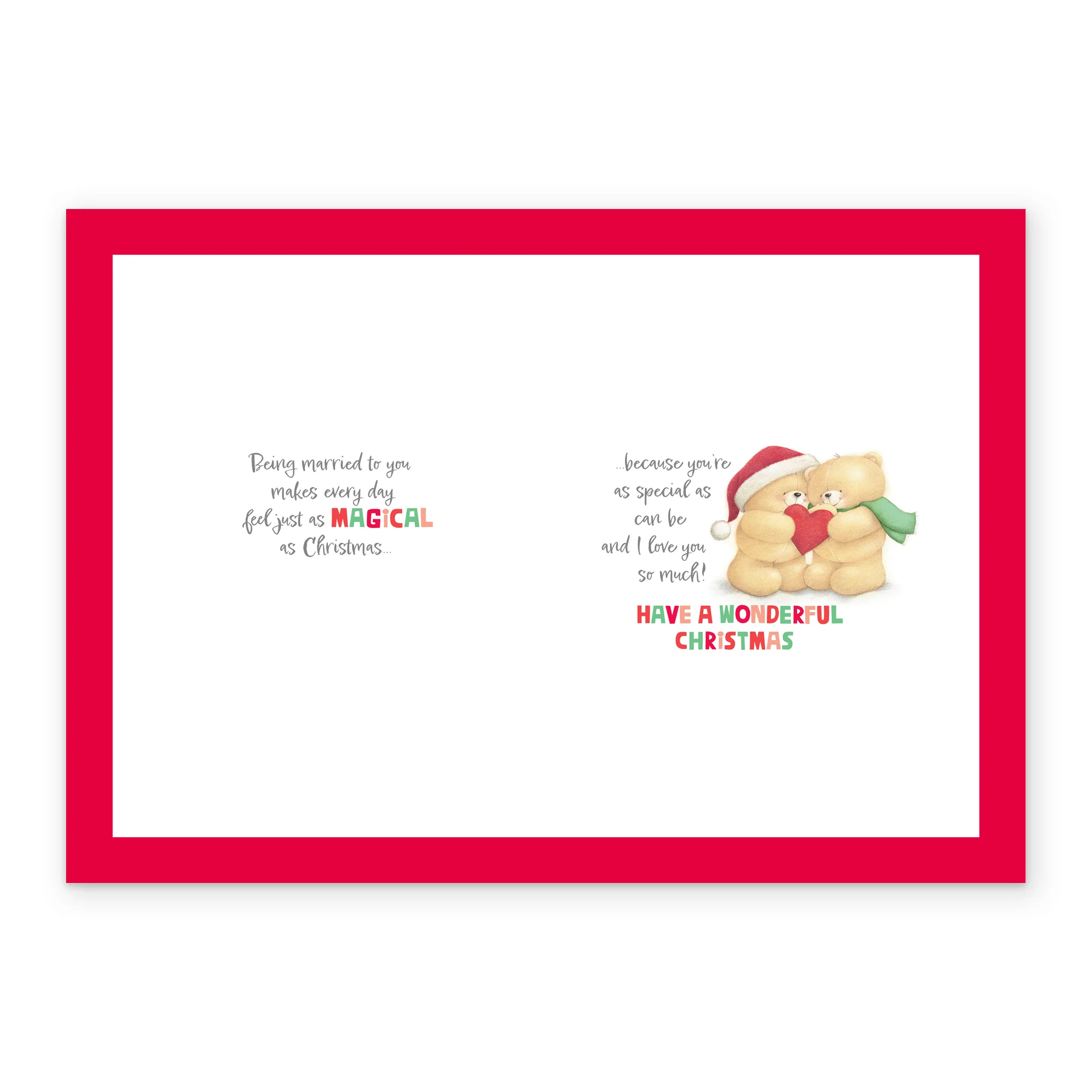 Personalised Editable Blue Forever Friends Bears Gift Exchange Christmas Card for Husband - Image 3