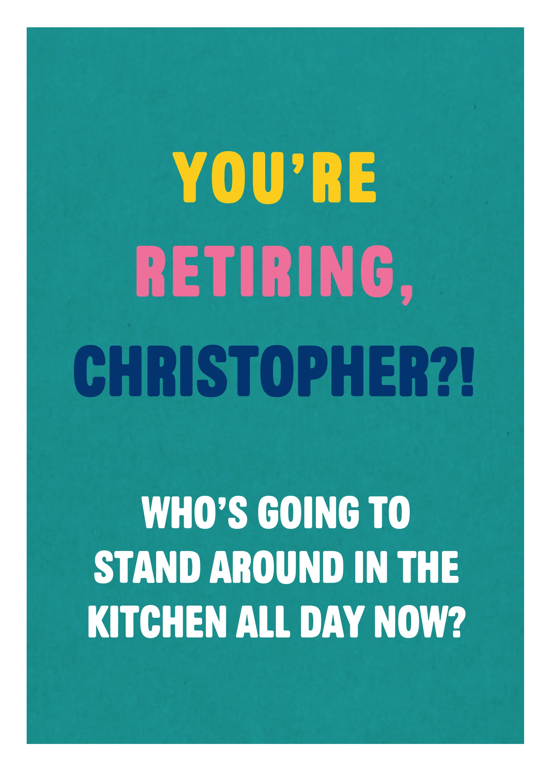 Personalised & Editable Blue Funny Retirement Card