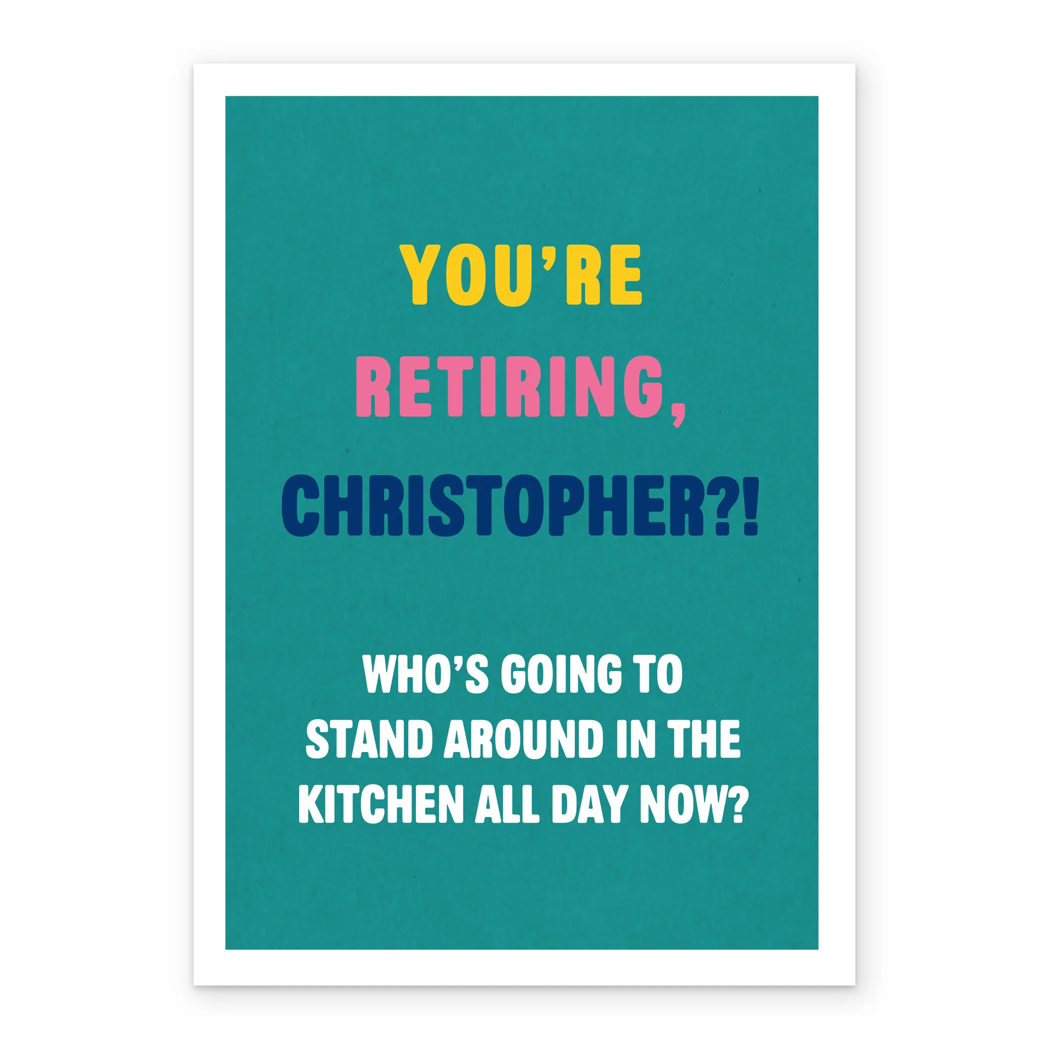 Personalised & Editable Blue Funny Retirement Card - Image 2