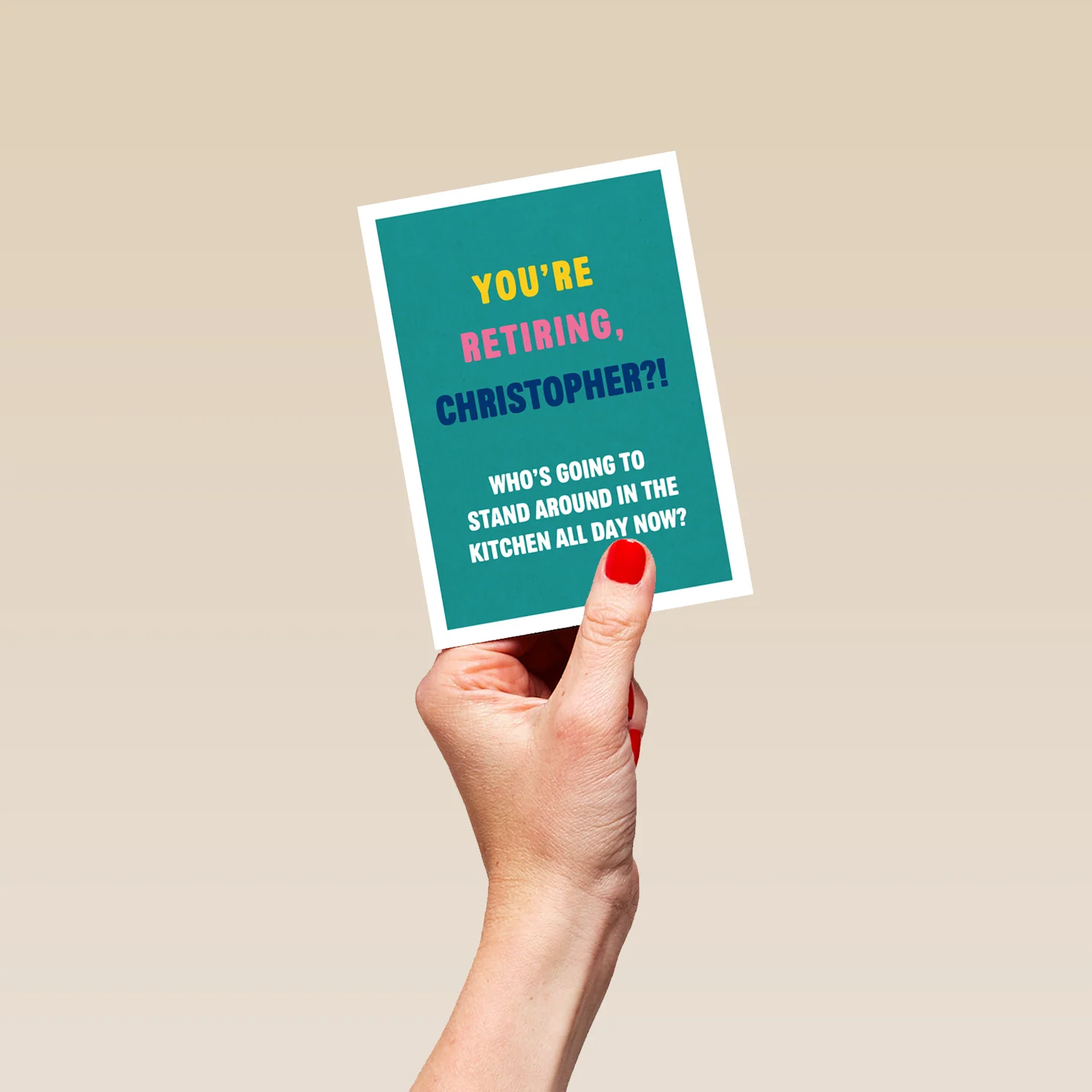 Personalised & Editable Blue Funny Retirement Card - Image 4