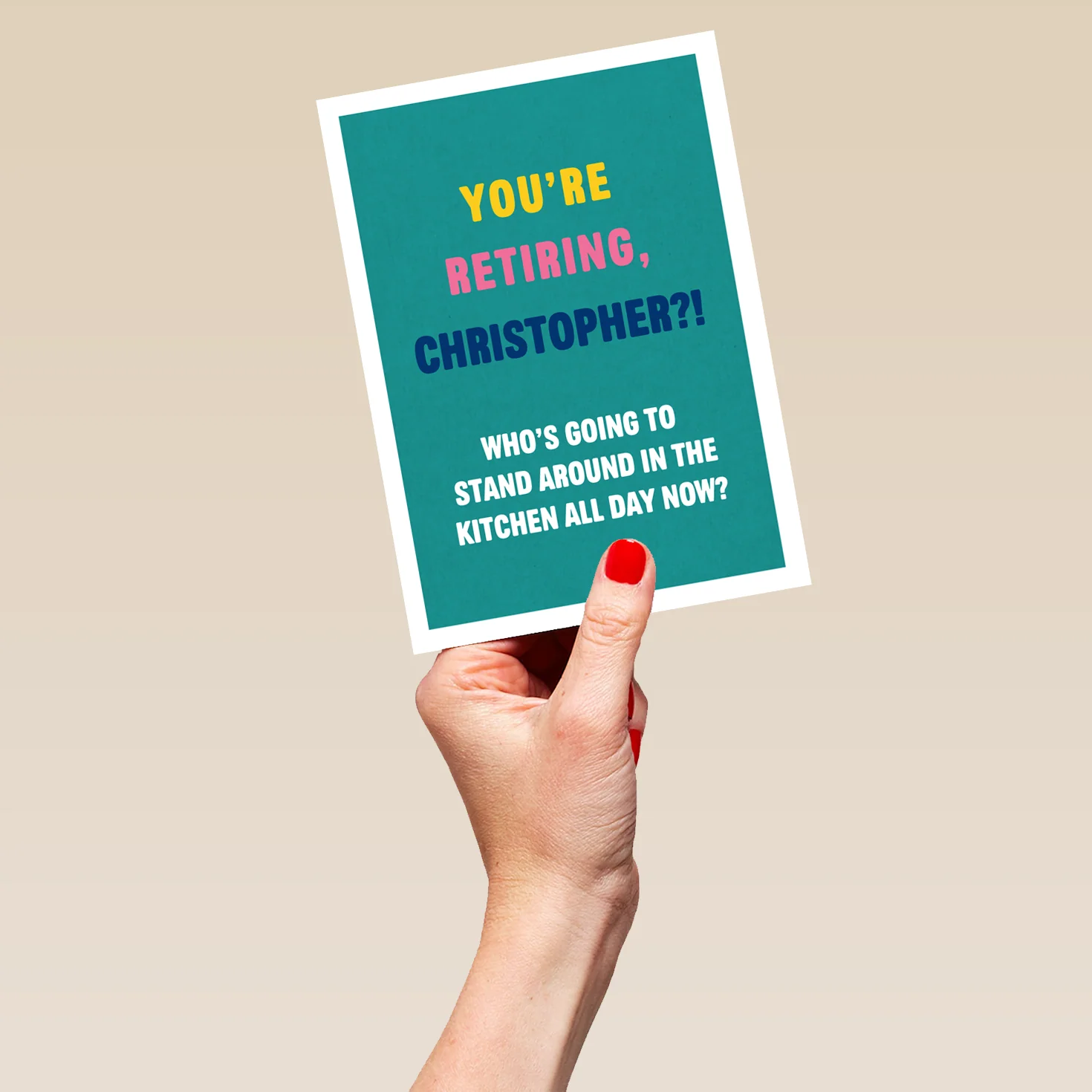 Personalised & Editable Blue Funny Retirement Card - Image 5