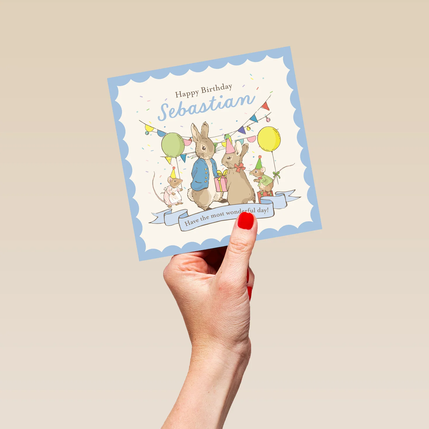 Personalised Editable Blue Peter Rabbit™ Birthday Card - Image 5