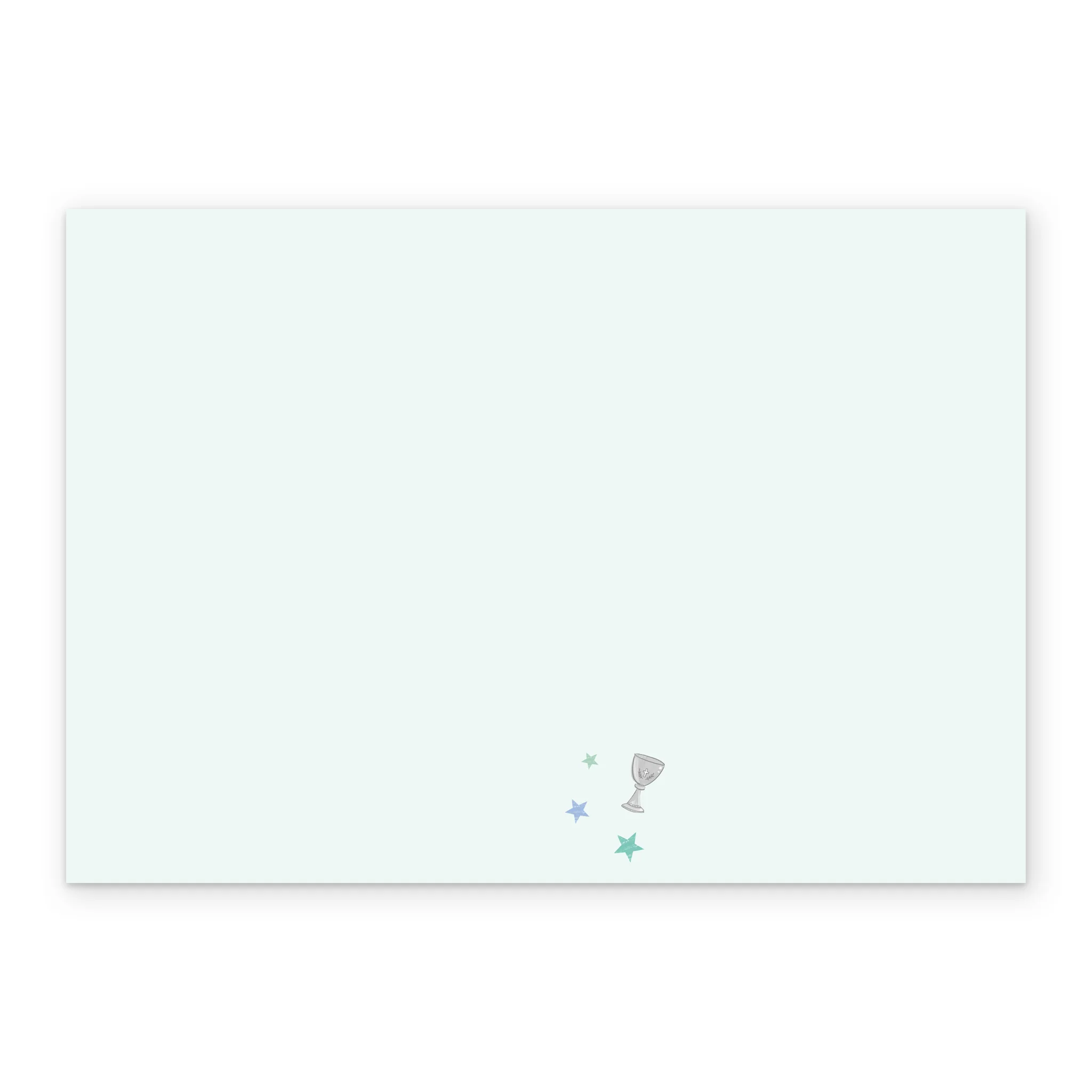 Personalised Editable Blue Religious Icons First Communion Card - Image 3