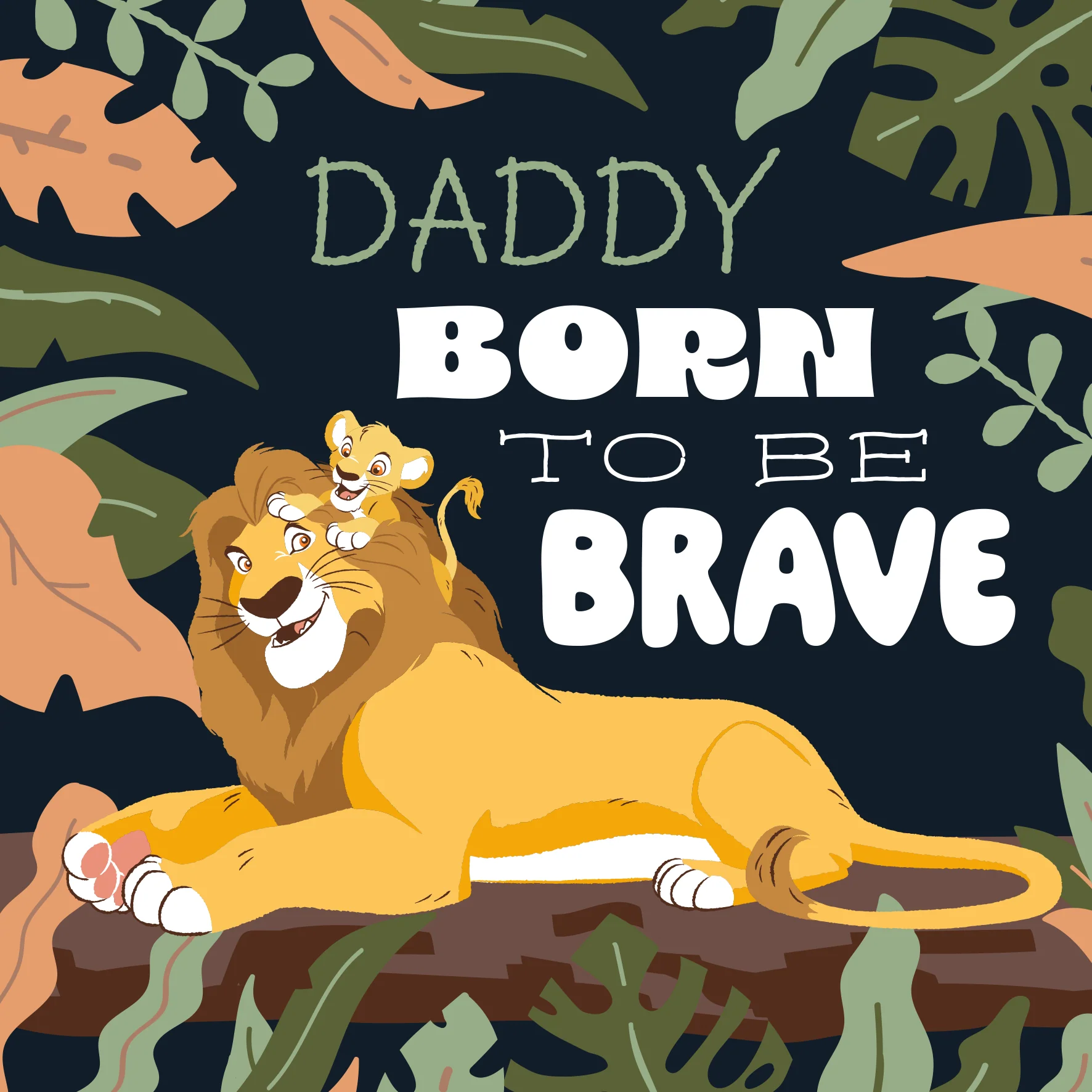 Personalised Editable 'Born to be Brave' Disney The Lion King Birthday Card