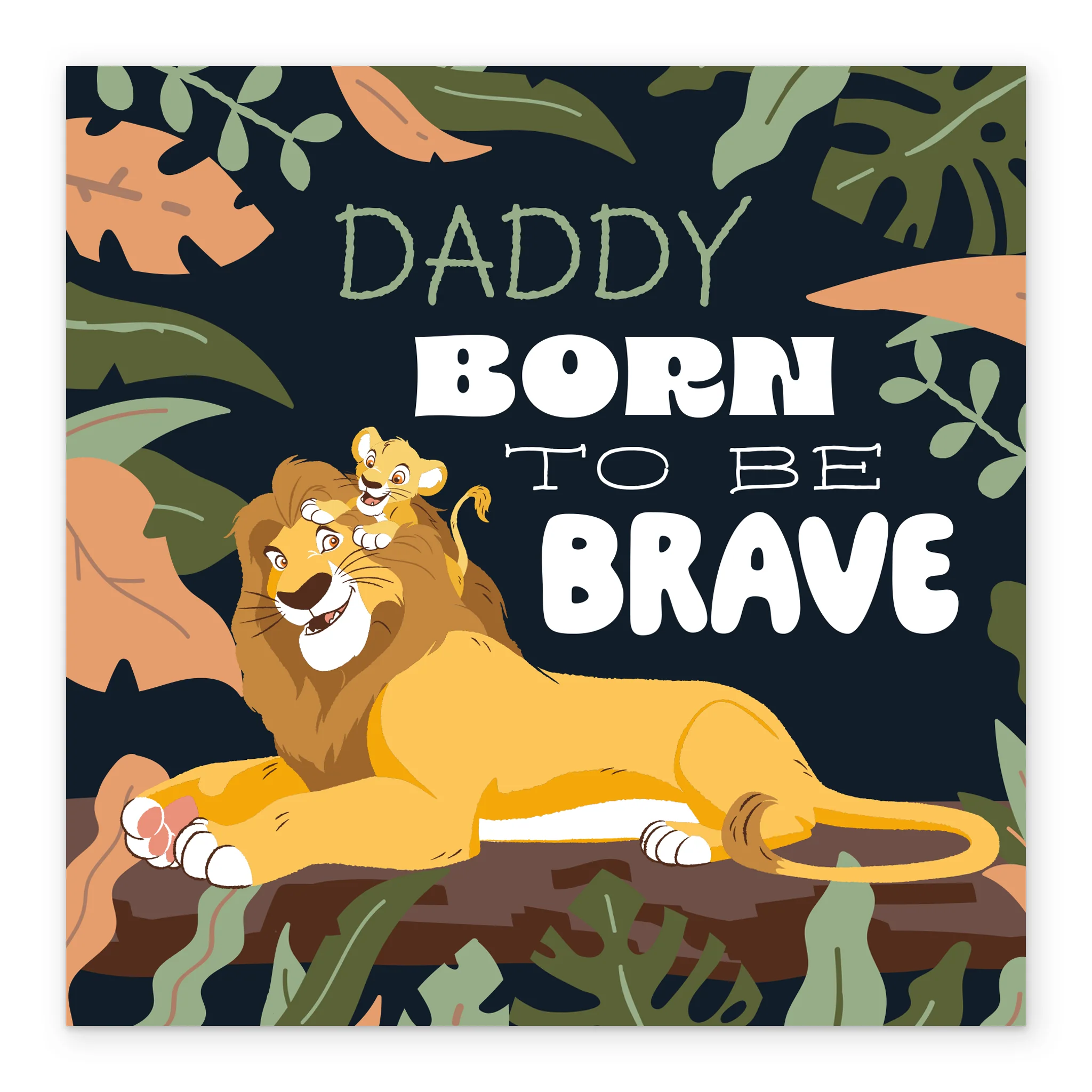 Personalised Editable 'Born to be Brave' Disney The Lion King Birthday Card - Image 2