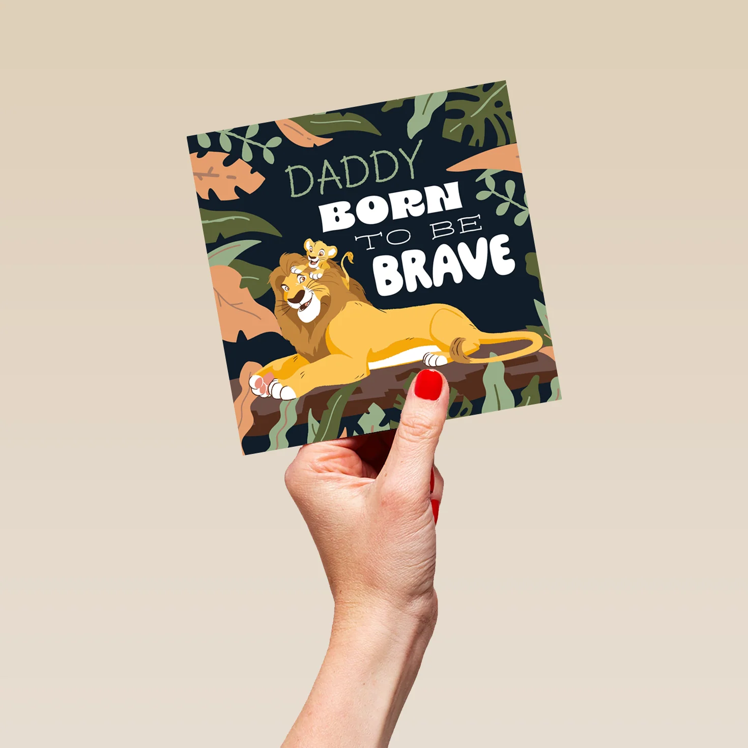Personalised Editable 'Born to be Brave' Disney The Lion King Birthday Card - Image 5