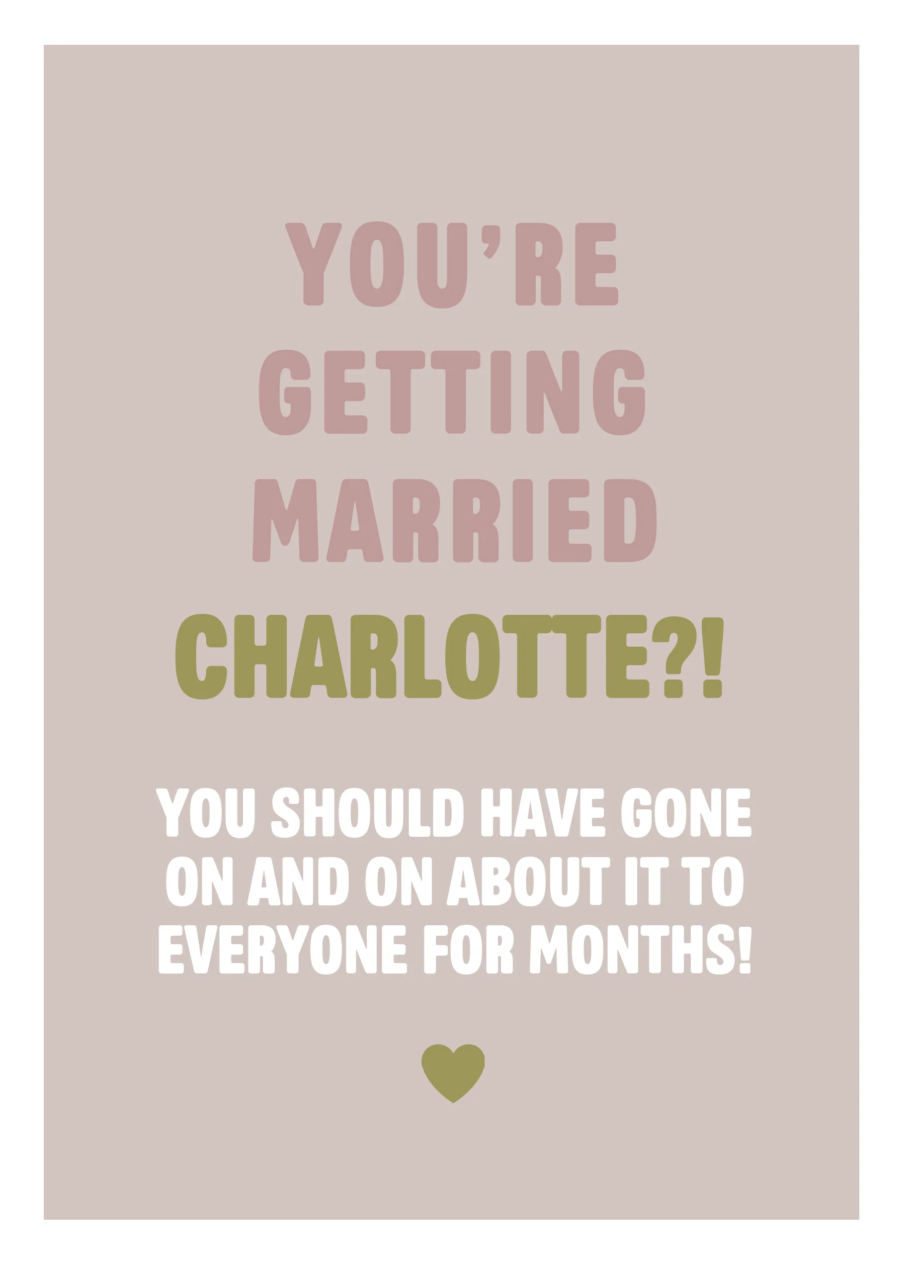 Personalised & Editable Brown Funny Wedding Card