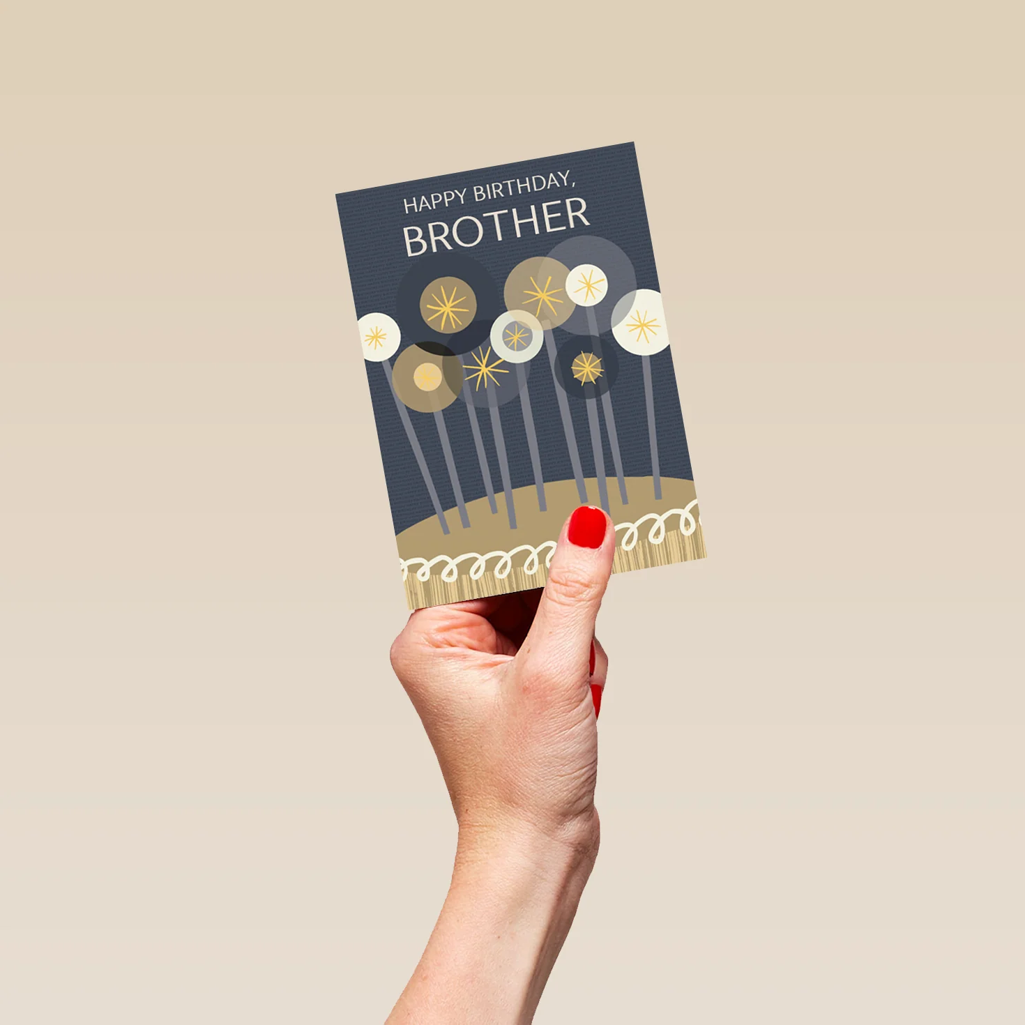 Personalised Editable Celebration Birthday Card For Brother - Image 4