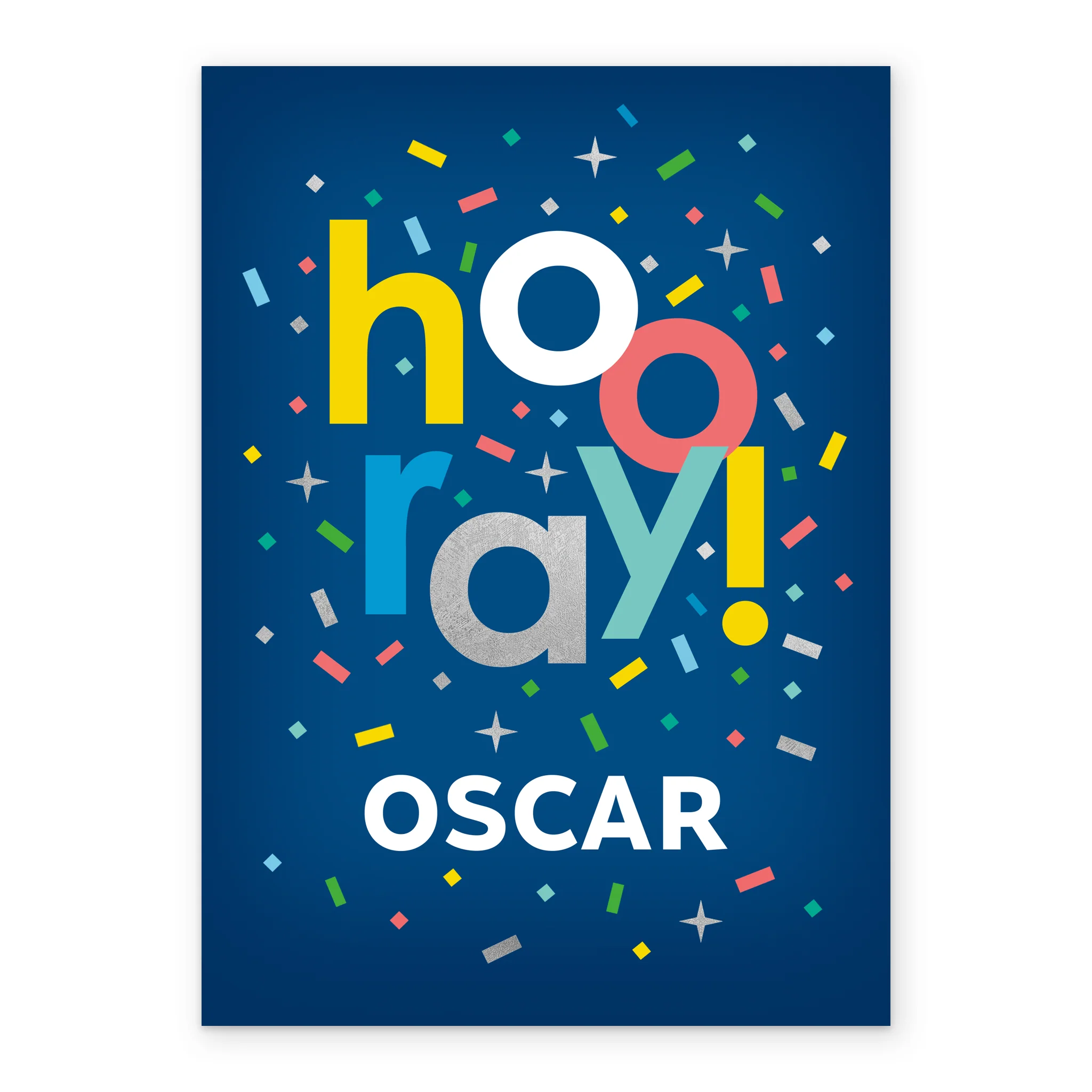Personalised Editable Colourful Confetti Congratulations Card - Image 2