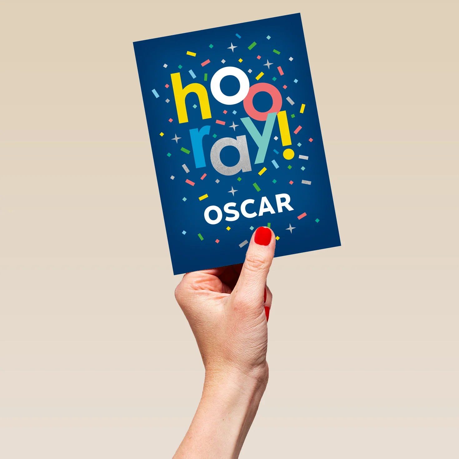 Personalised Editable Colourful Confetti Congratulations Card - Image 5