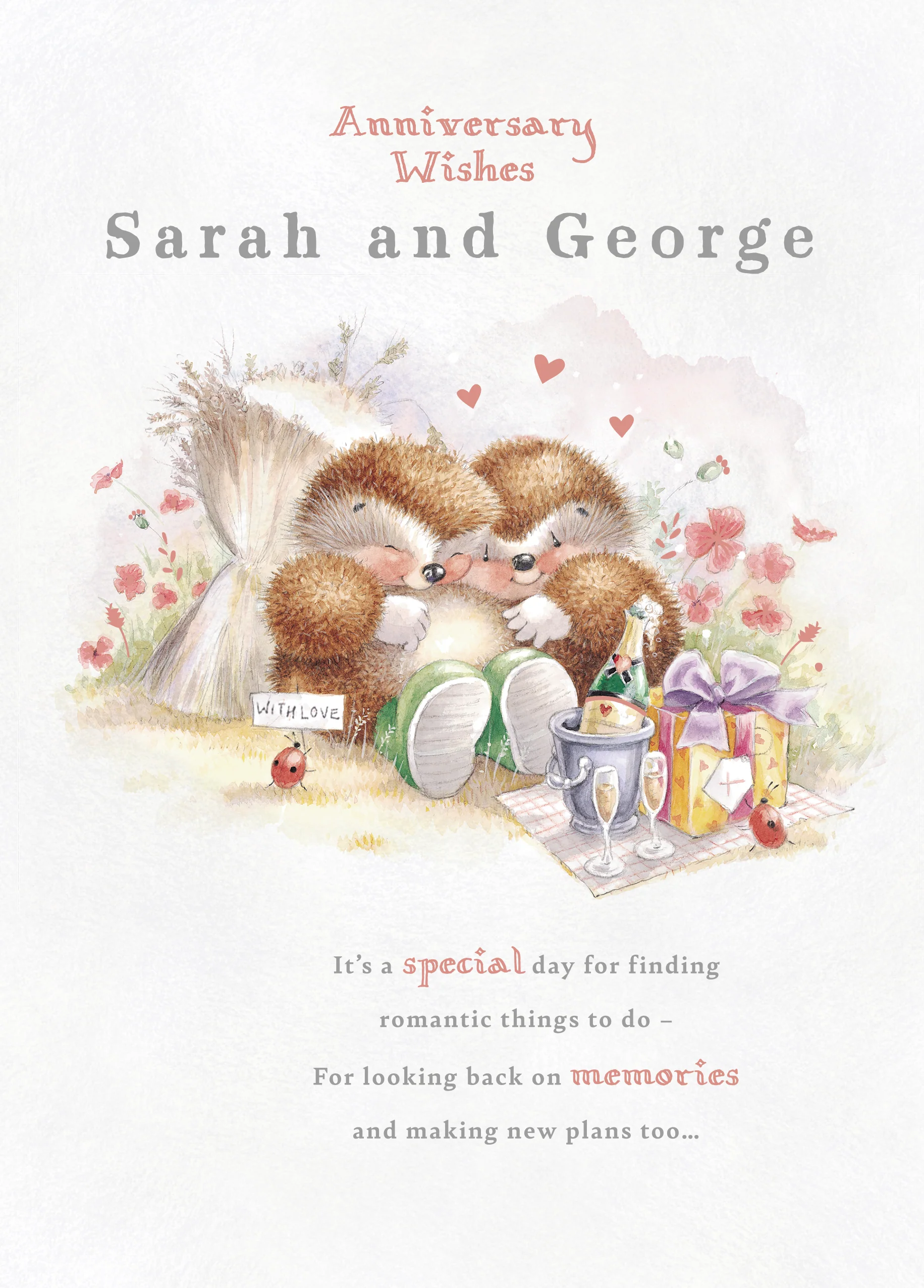 Personalised & Editable Country Companions Anniversary Card
