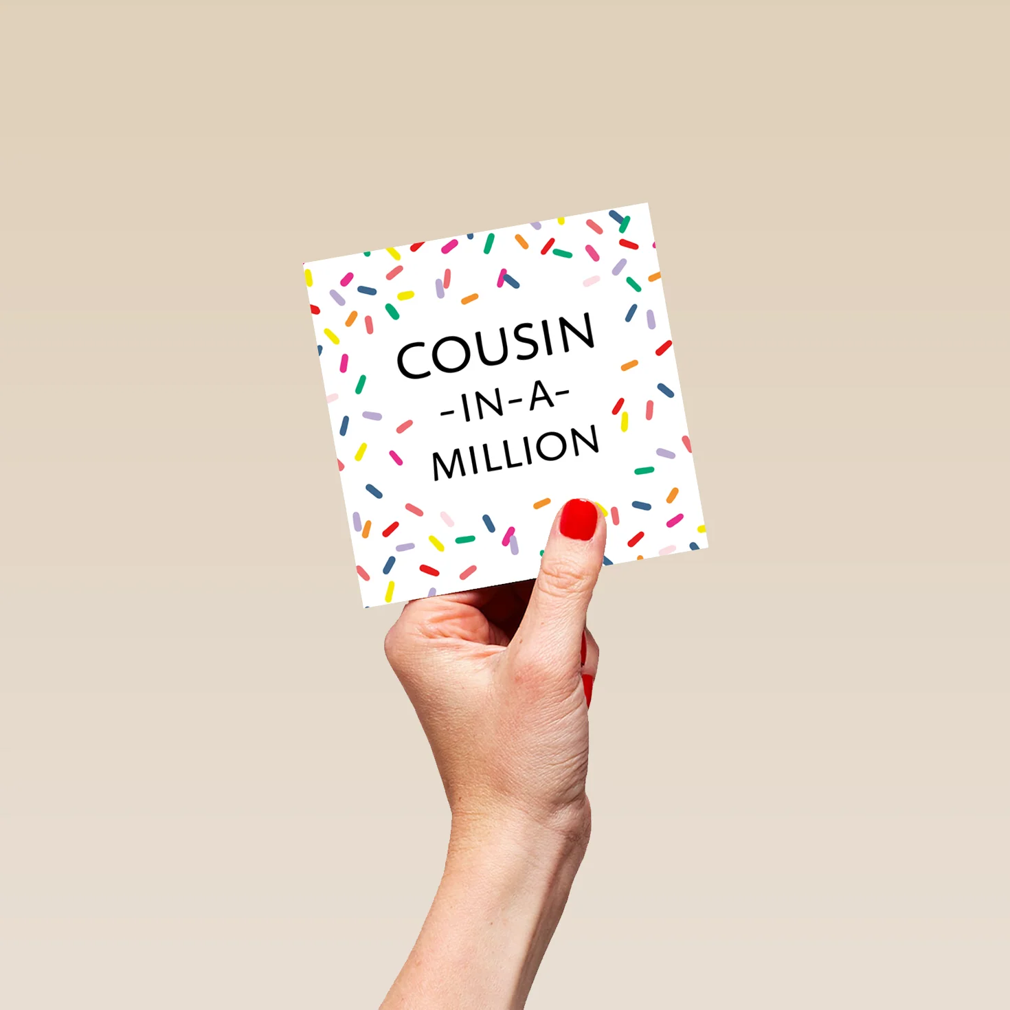 Personalised & Editable Cousin in a Million Greeting Card - Image 4
