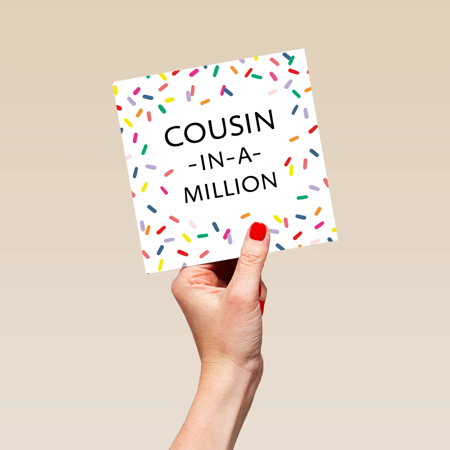 Personalised & Editable Cousin in a Million Greeting Card - Image 5