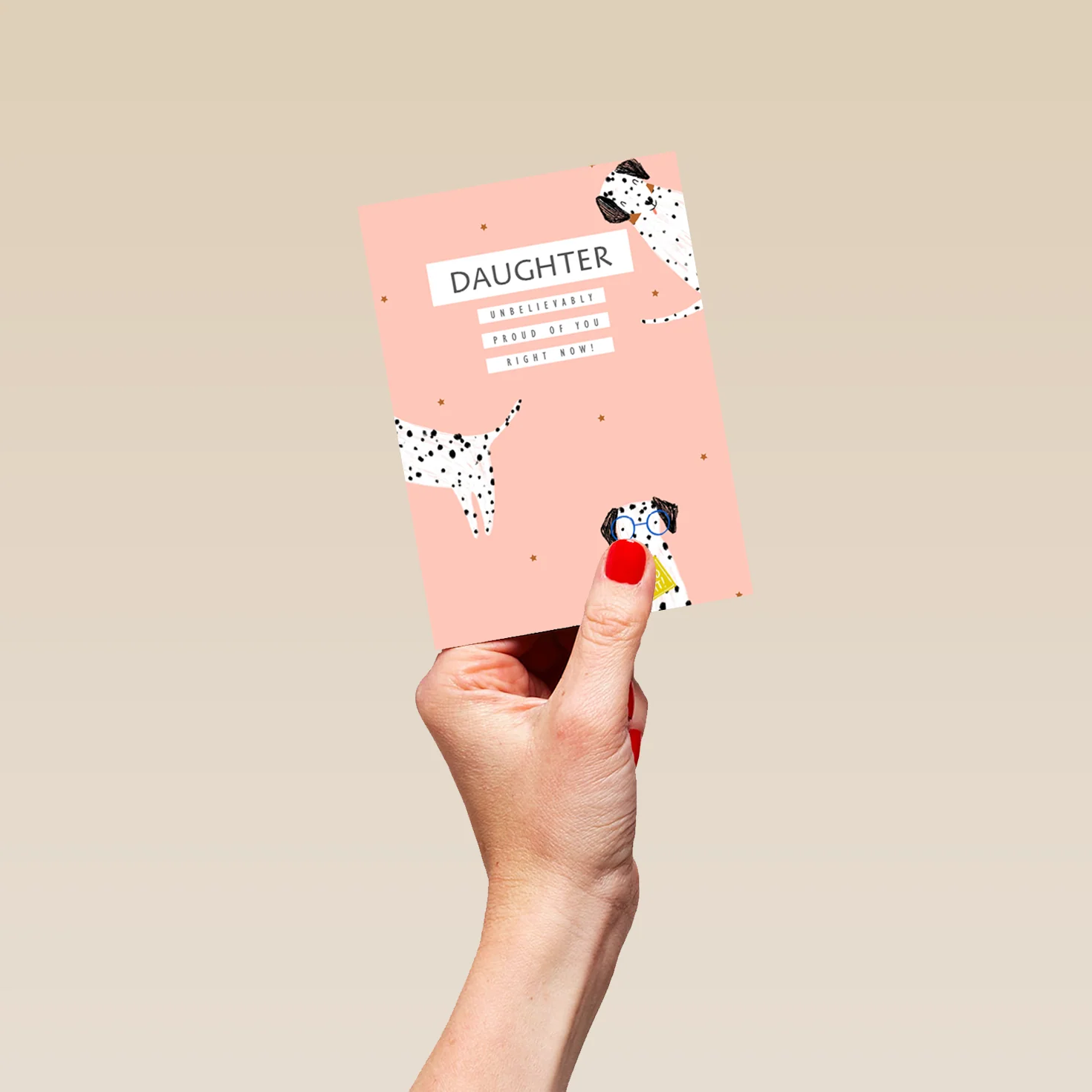 Personalised Editable Cute Dalmatians Exam Congratulations Card - Image 4