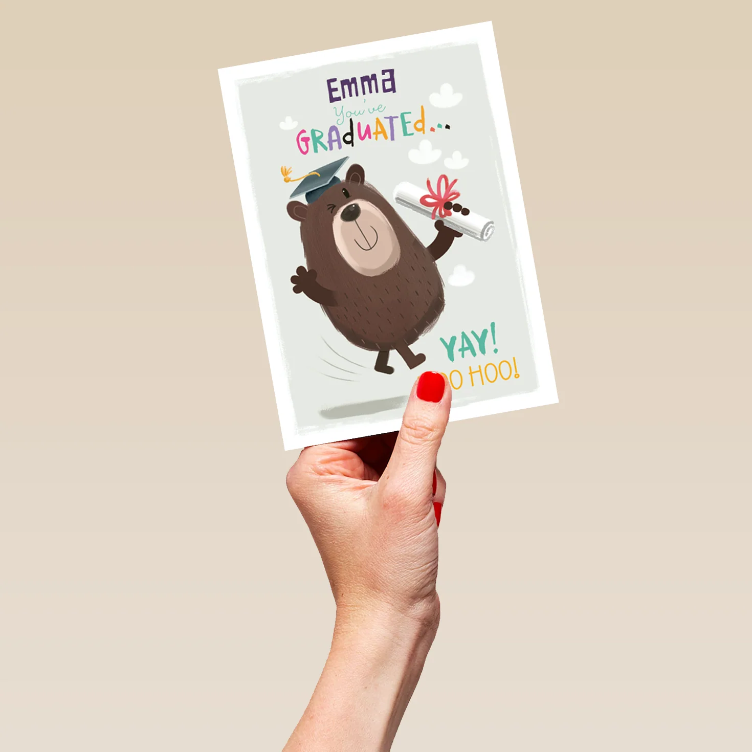 Personalised Editable Cute Graduation All About Gus Card - Image 5