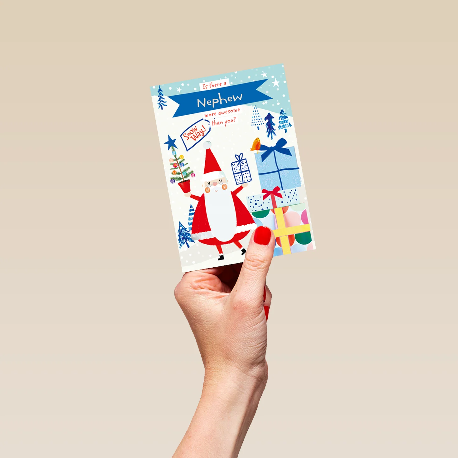Personalised & Editable Cute Santa Christmas Card - Image 4