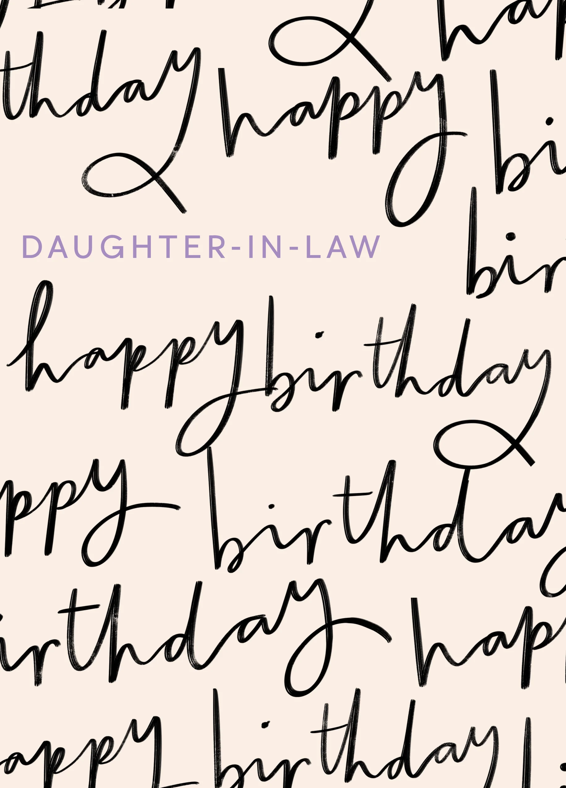 Personalised & Editable Daughter in Law Happy Birthday Card