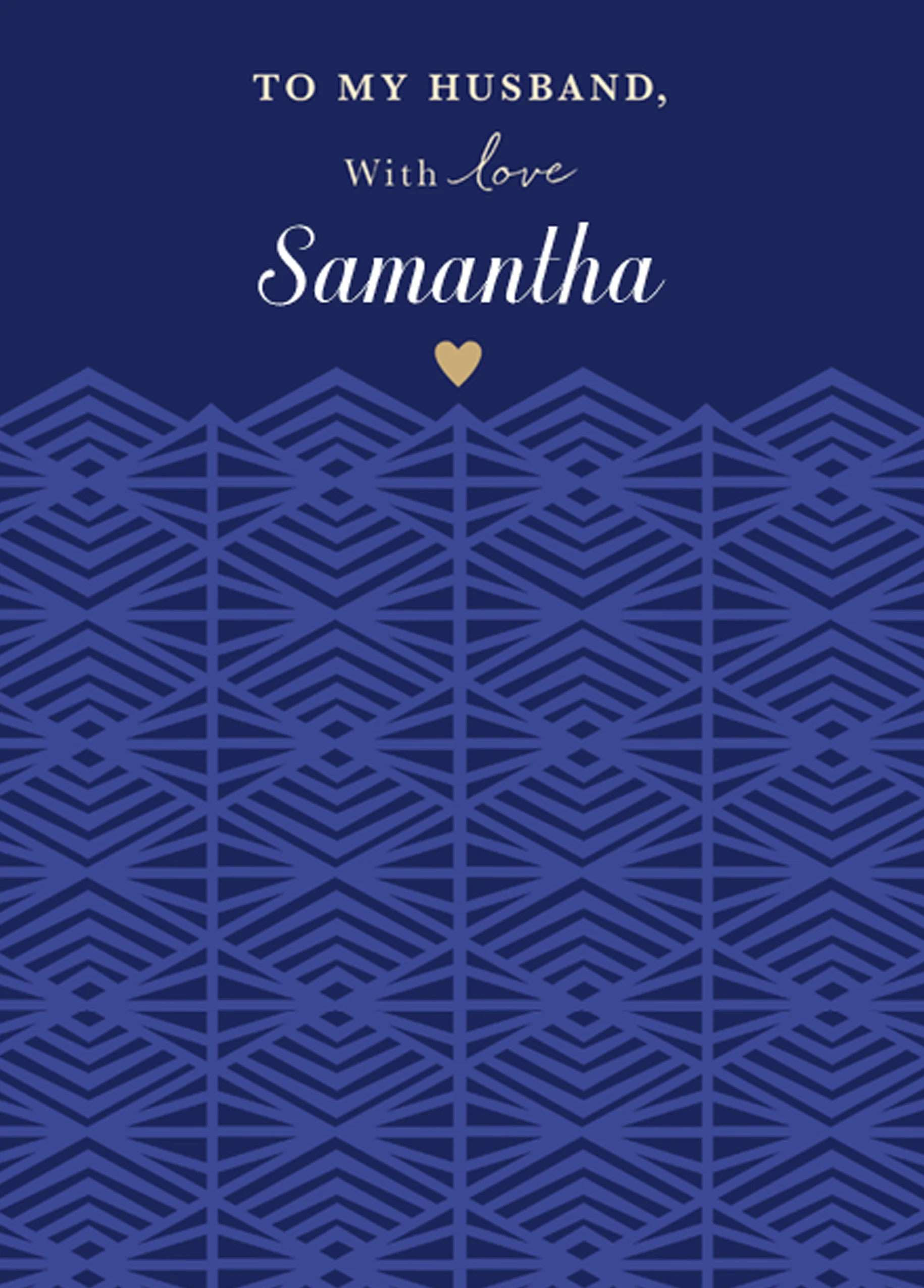 Personalised Editable Diamond Pattern Birthday Card