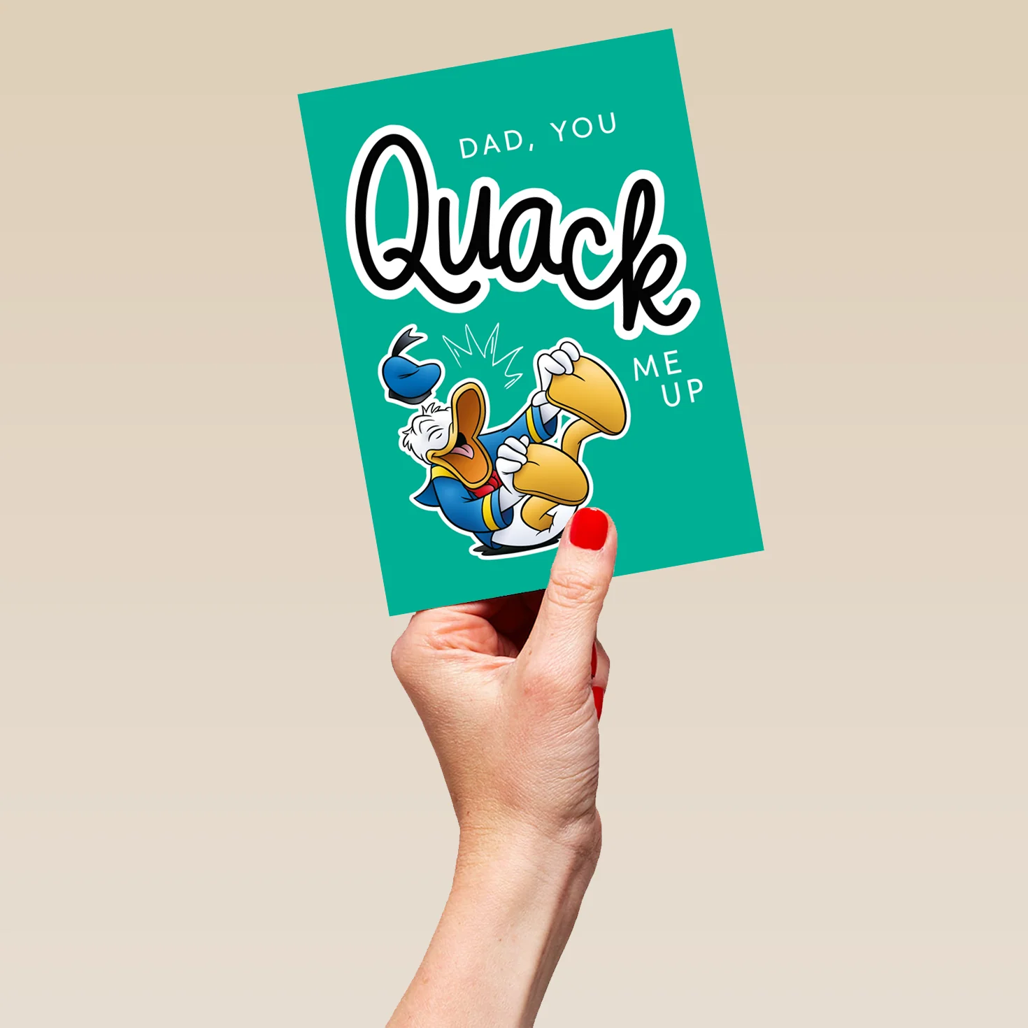 Personalised Editable Disney Donald Duck Laughing Father's Day Card - Image 5