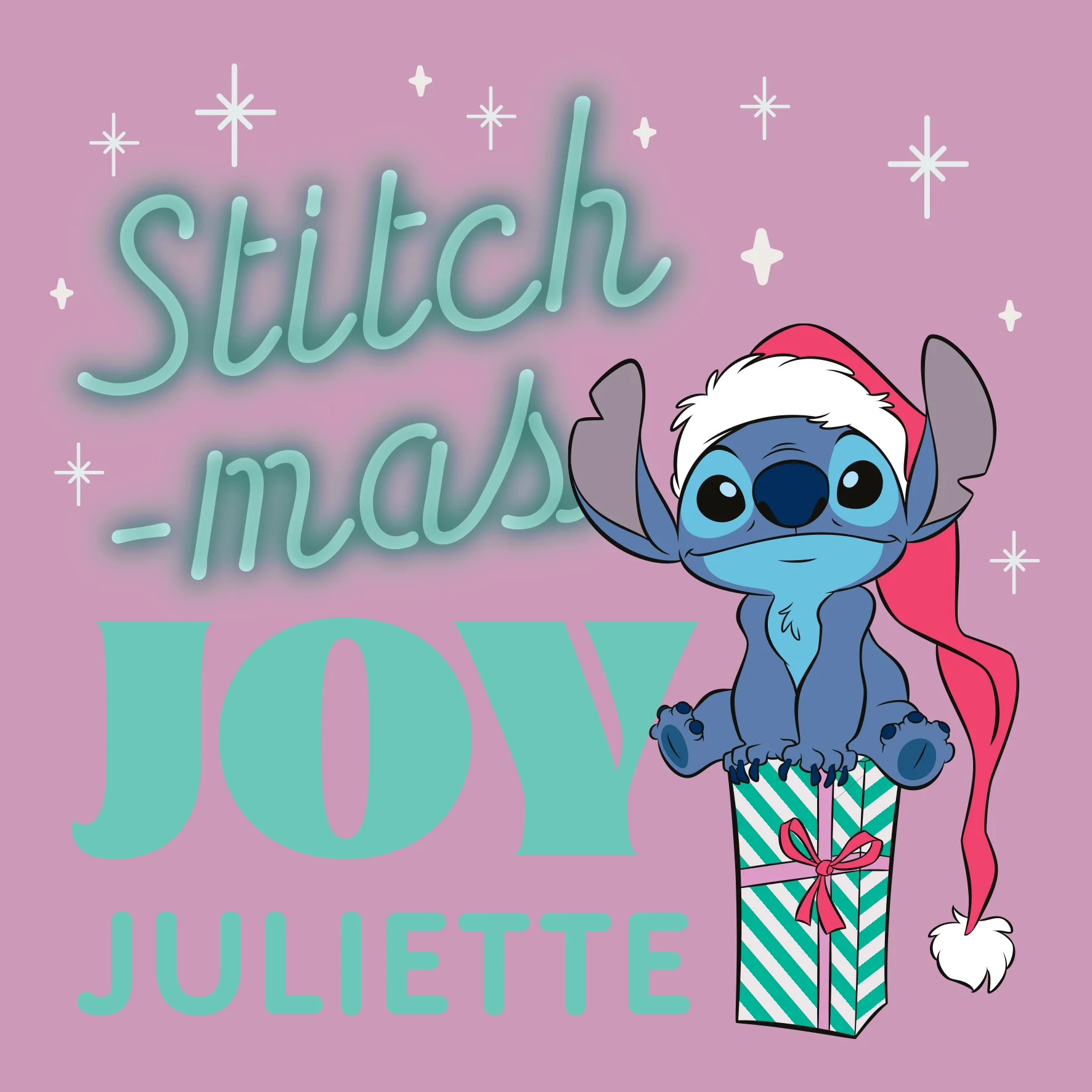 Personalised Editable Disney Lilo & Stitch 'Stitch-mas' Christmas Card