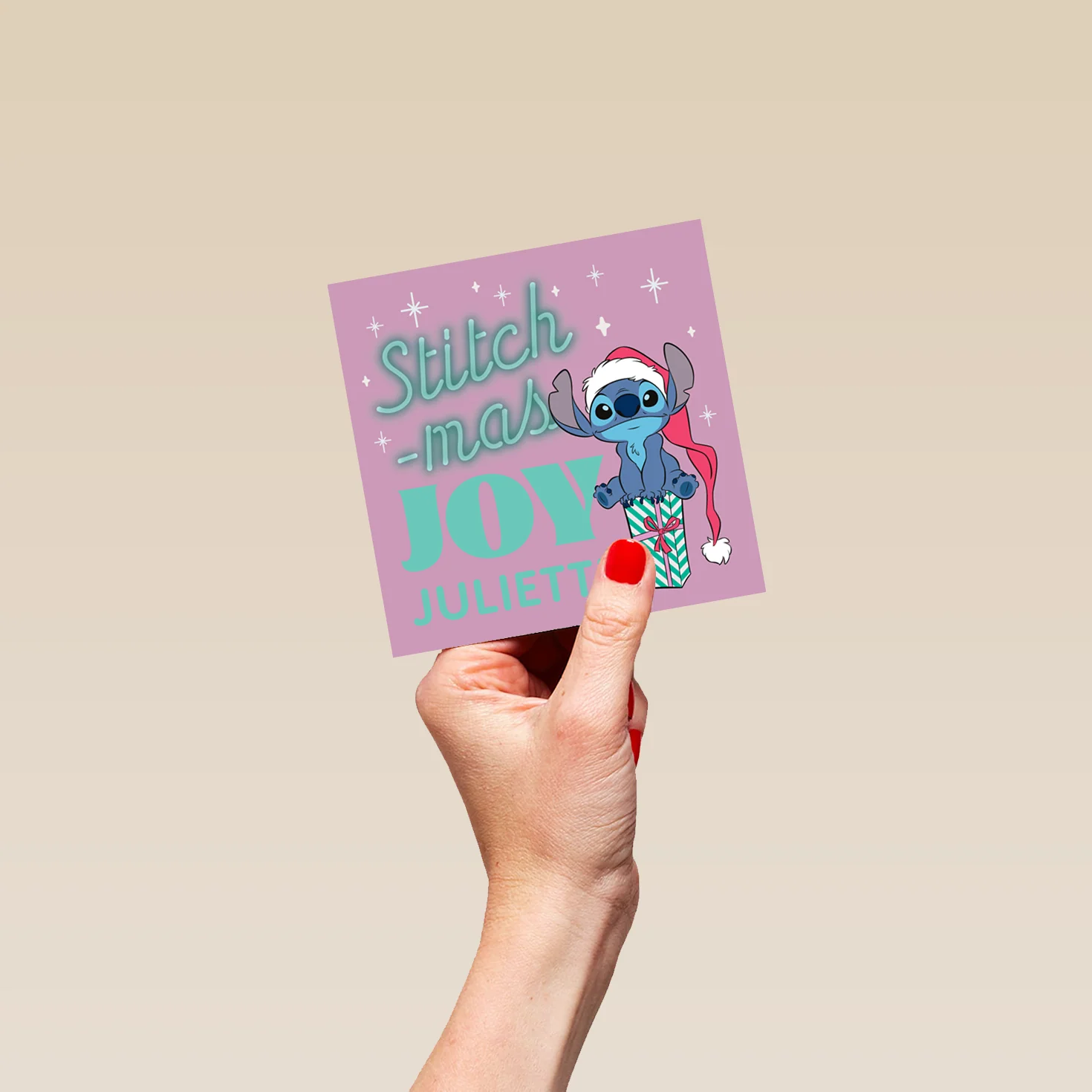 Personalised Editable Disney Lilo & Stitch 'Stitch-mas' Christmas Card - Image 4