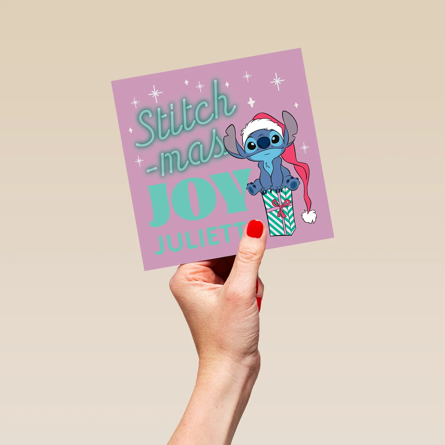 Personalised Editable Disney Lilo & Stitch 'Stitch-mas' Christmas Card - Image 5
