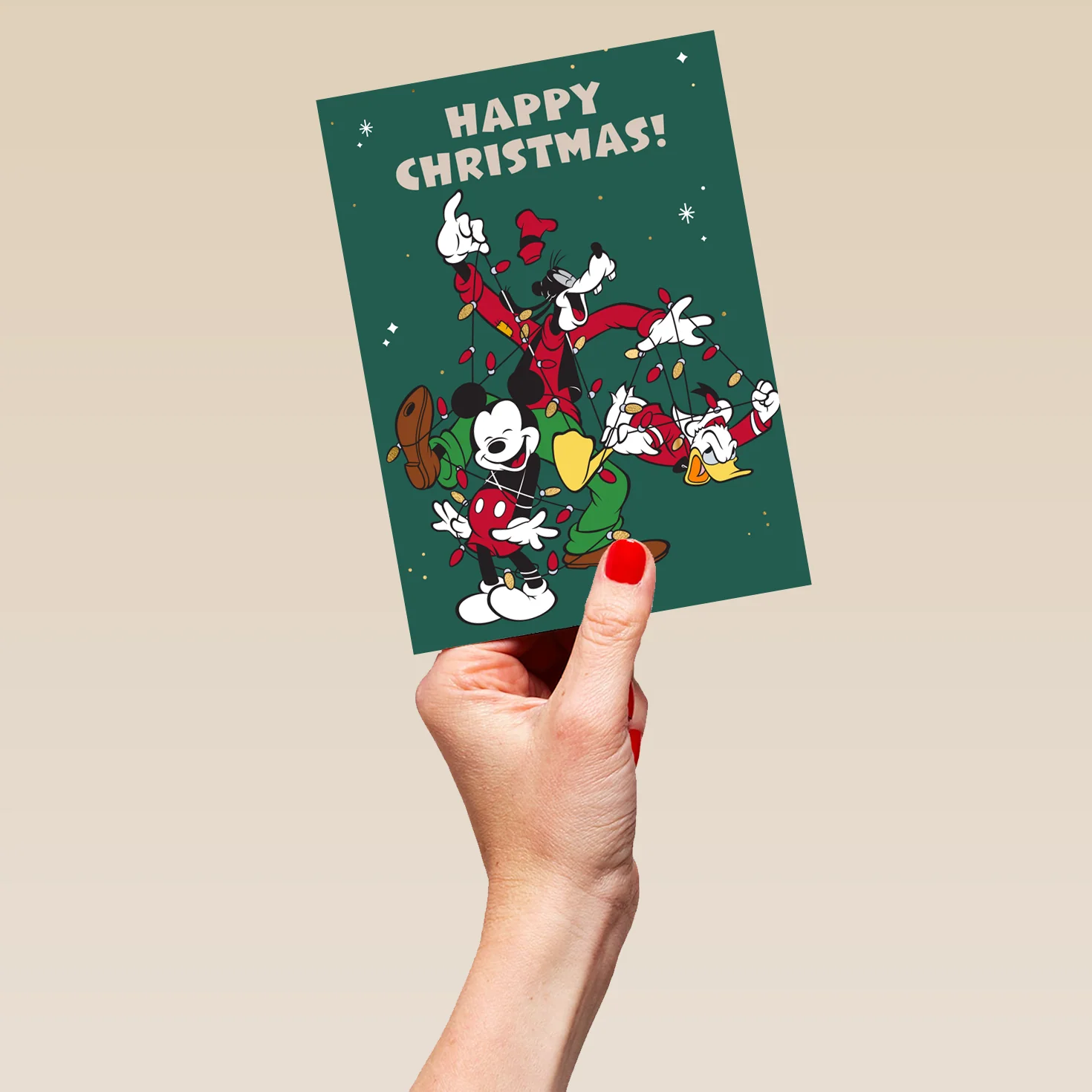 Personalised Editable Disney Mickey Mouse, Goofy & Donald Duck Christmas Card - Image 5