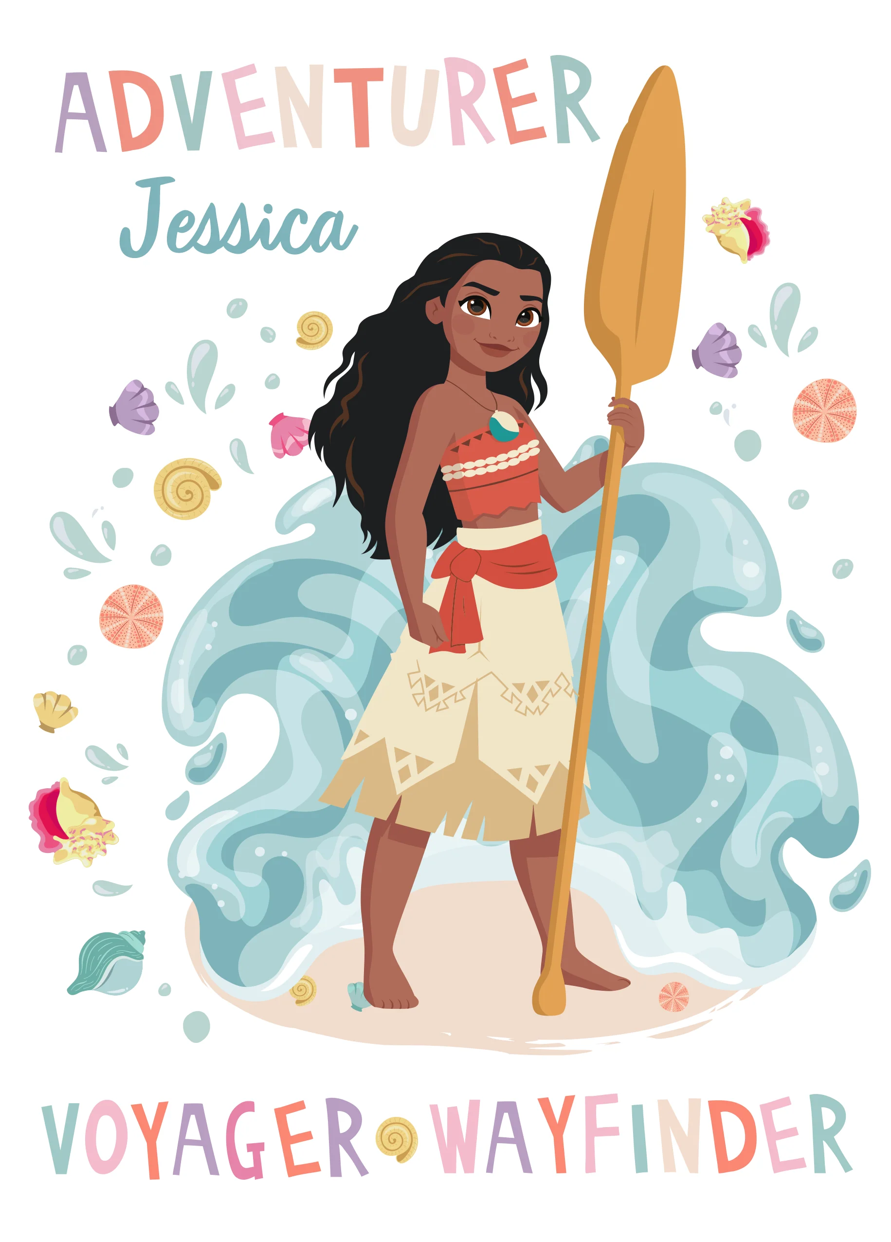 Personalised Editable Disney Moana Adventurer Birthday Card