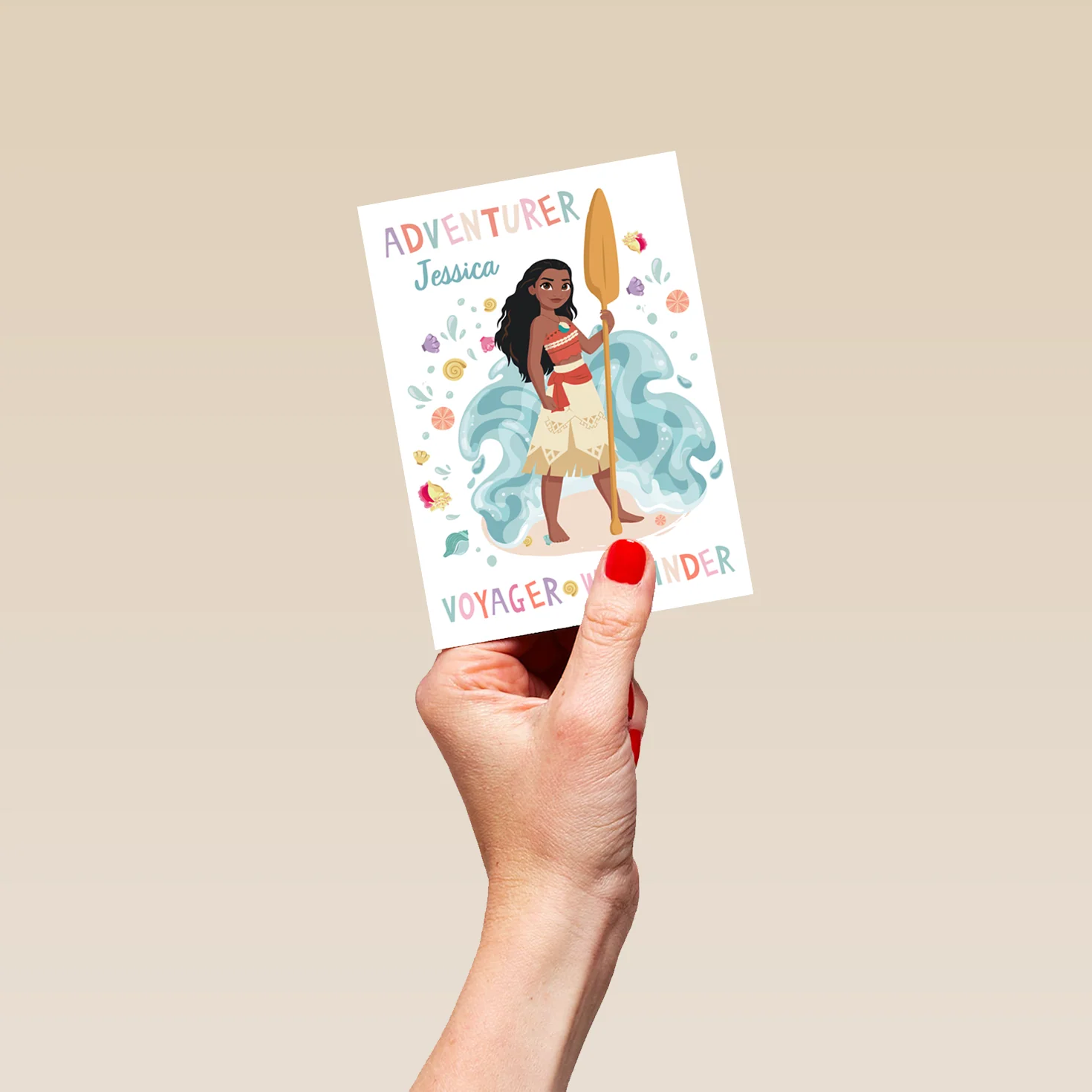 Personalised Editable Disney Moana Adventurer Birthday Card - Image 4