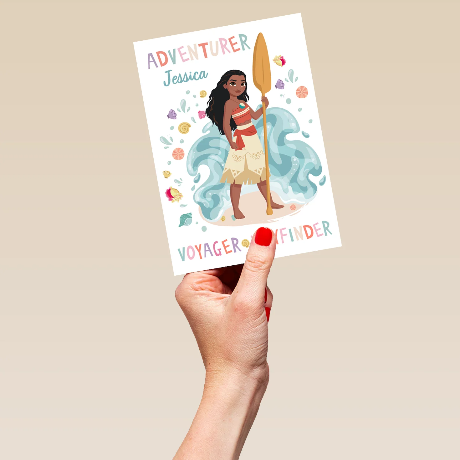 Personalised Editable Disney Moana Adventurer Birthday Card - Image 5