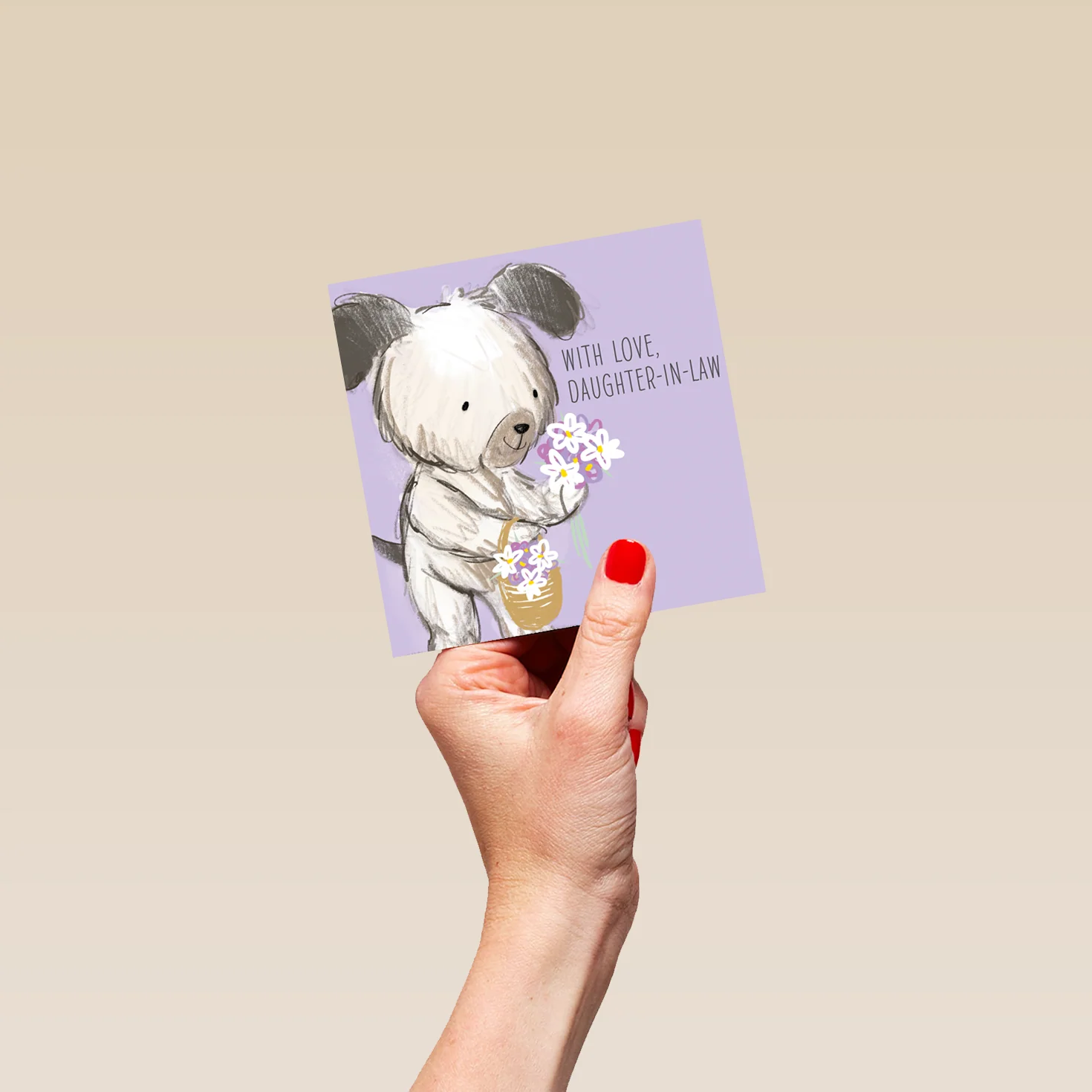 Personalised & Editable Dog Daughter in Law Greeting Card - Image 4