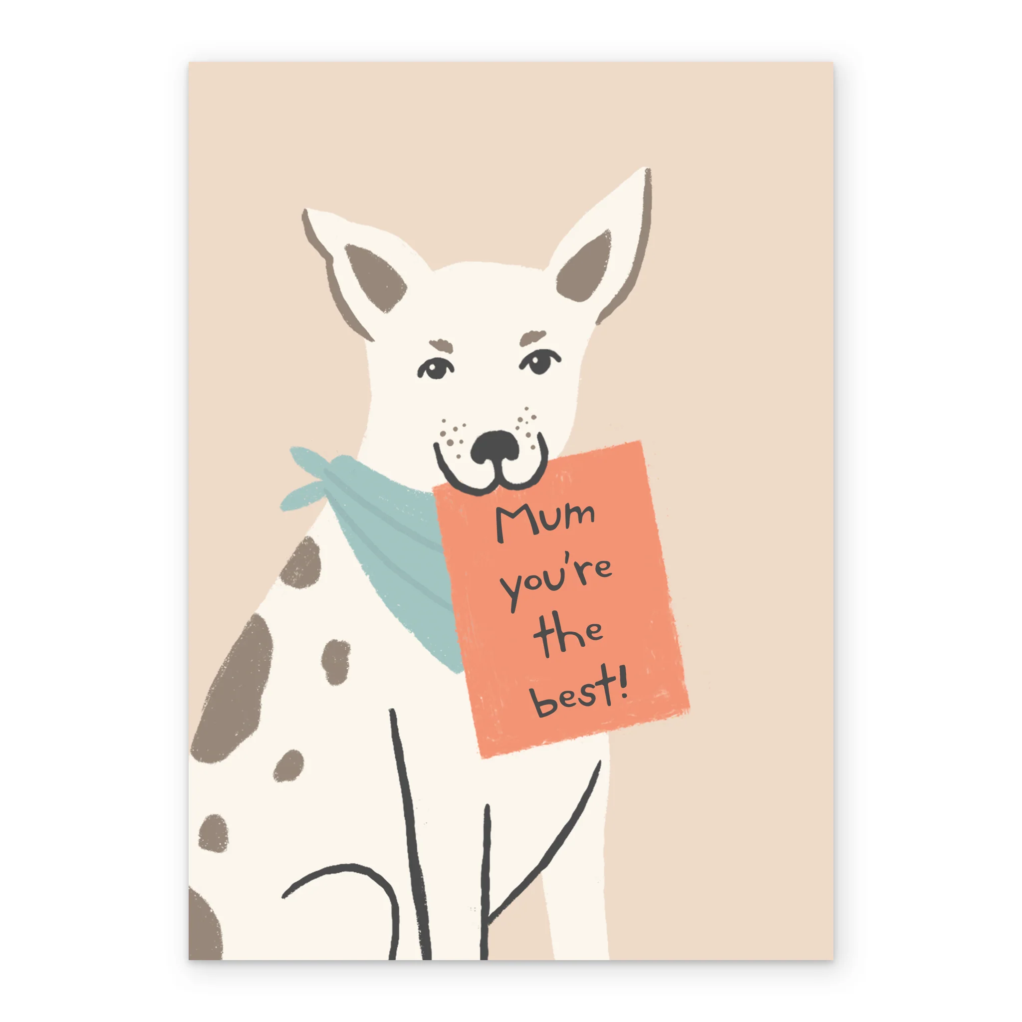 Personalised Editable Dog Illustration Mother's Day Card - Image 2