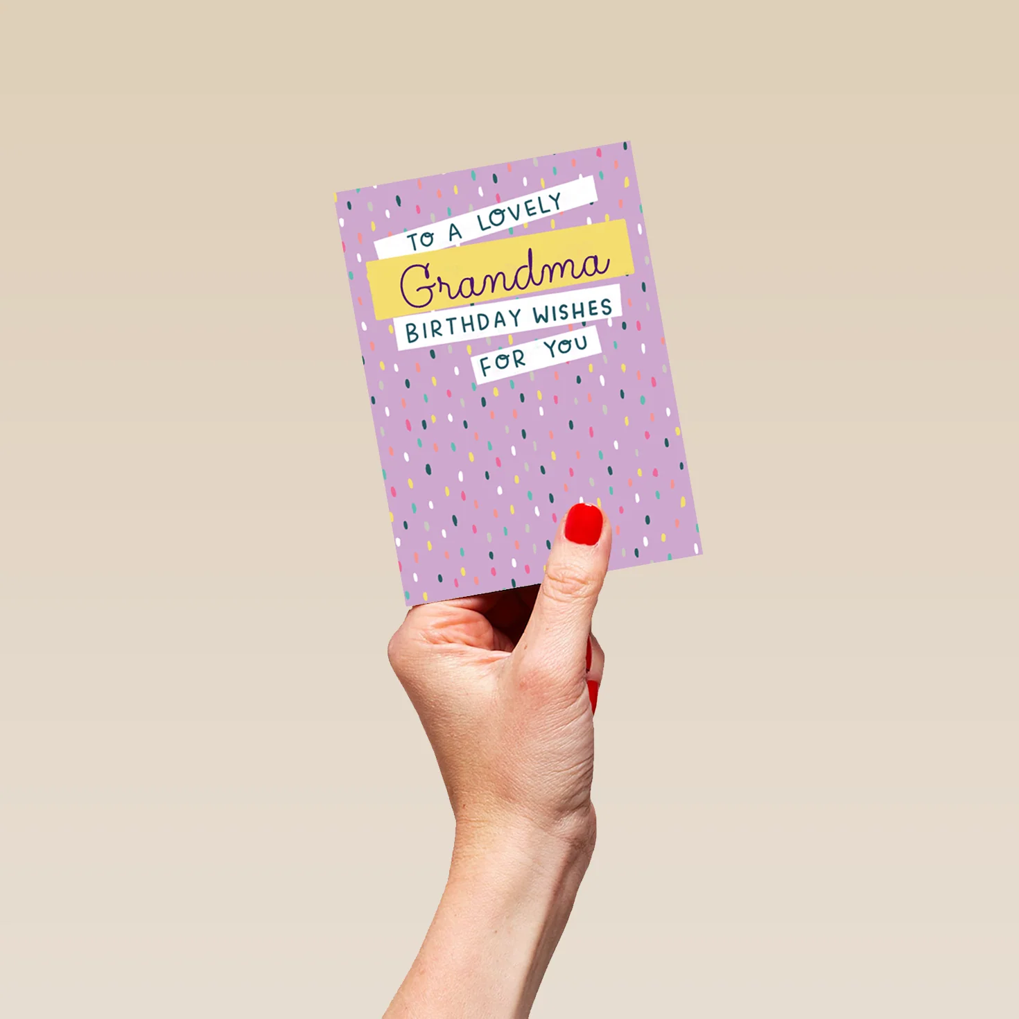Personalised Editable Dotty Birthday Card For Grandma - Image 4