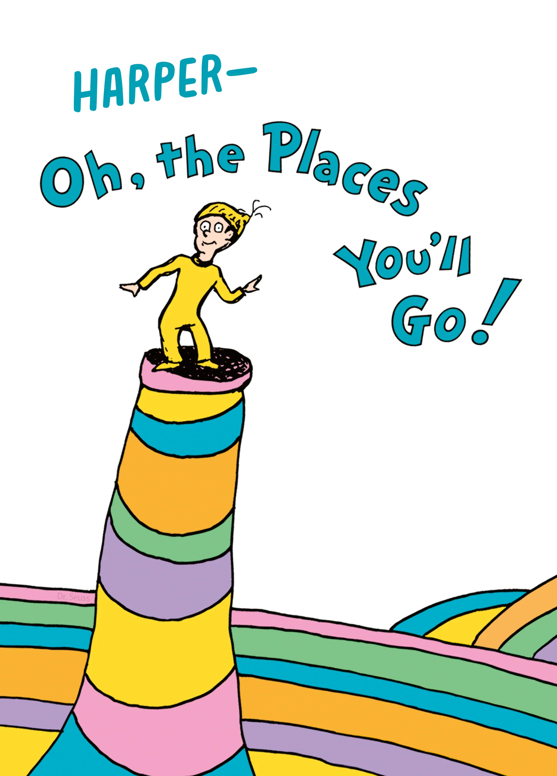 Personalised & Editable Dr Seuss Oh, The Places You'll Go Birthday Card
