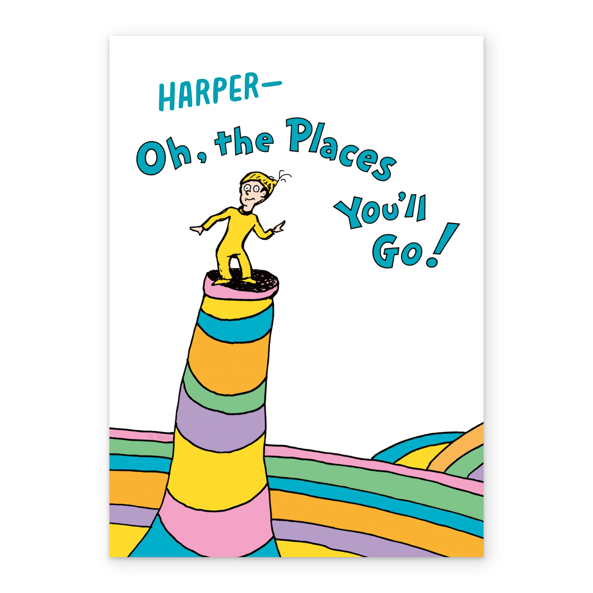 Personalised & Editable Dr Seuss Oh, The Places You'll Go Birthday Card - Image 2